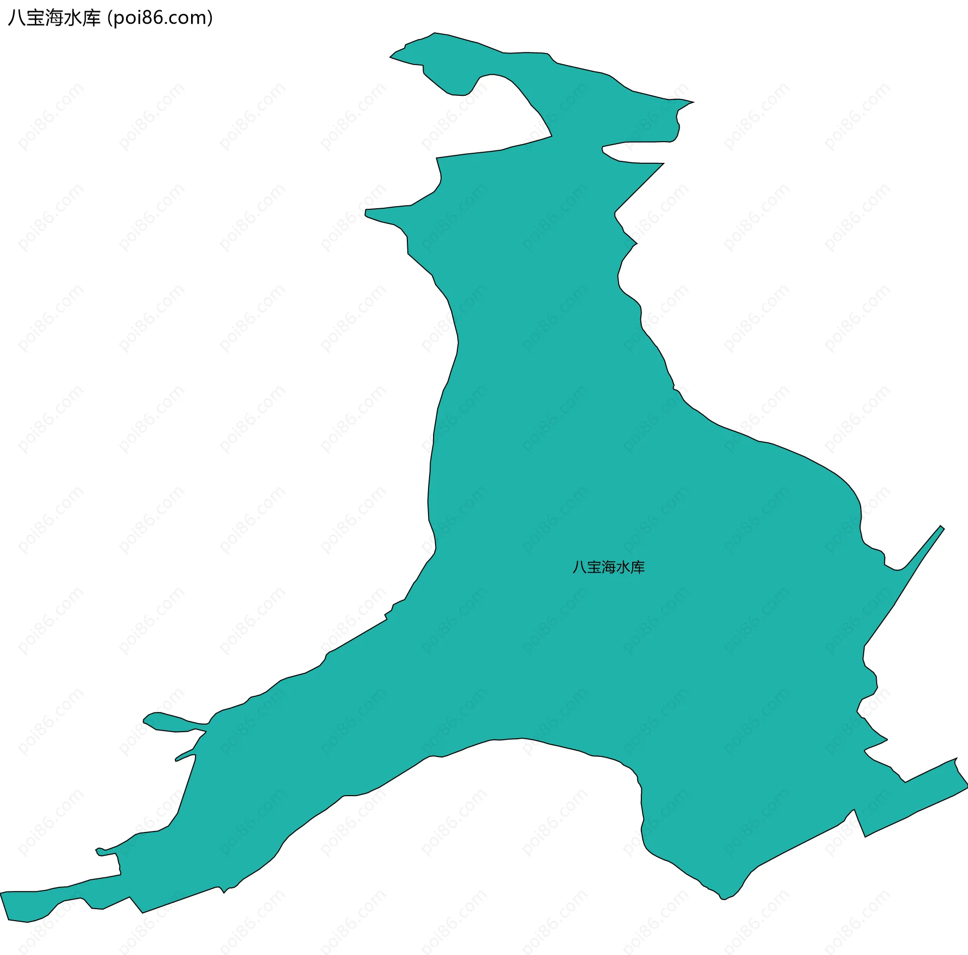 八宝海水库边界地图