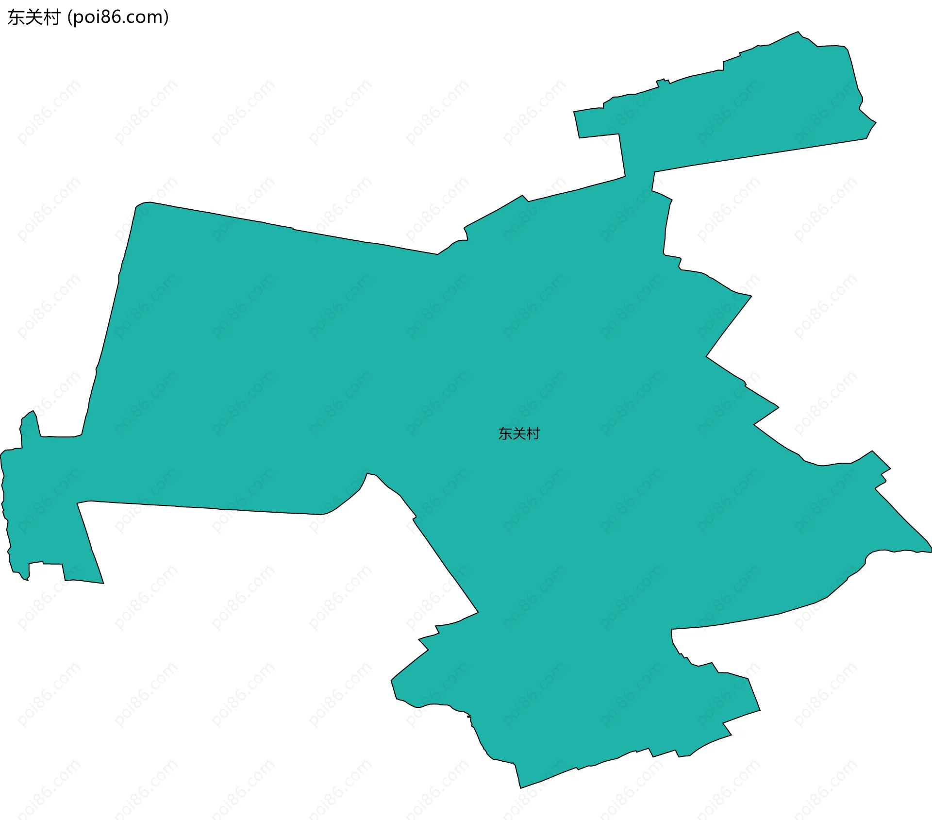 东关村边界地图
