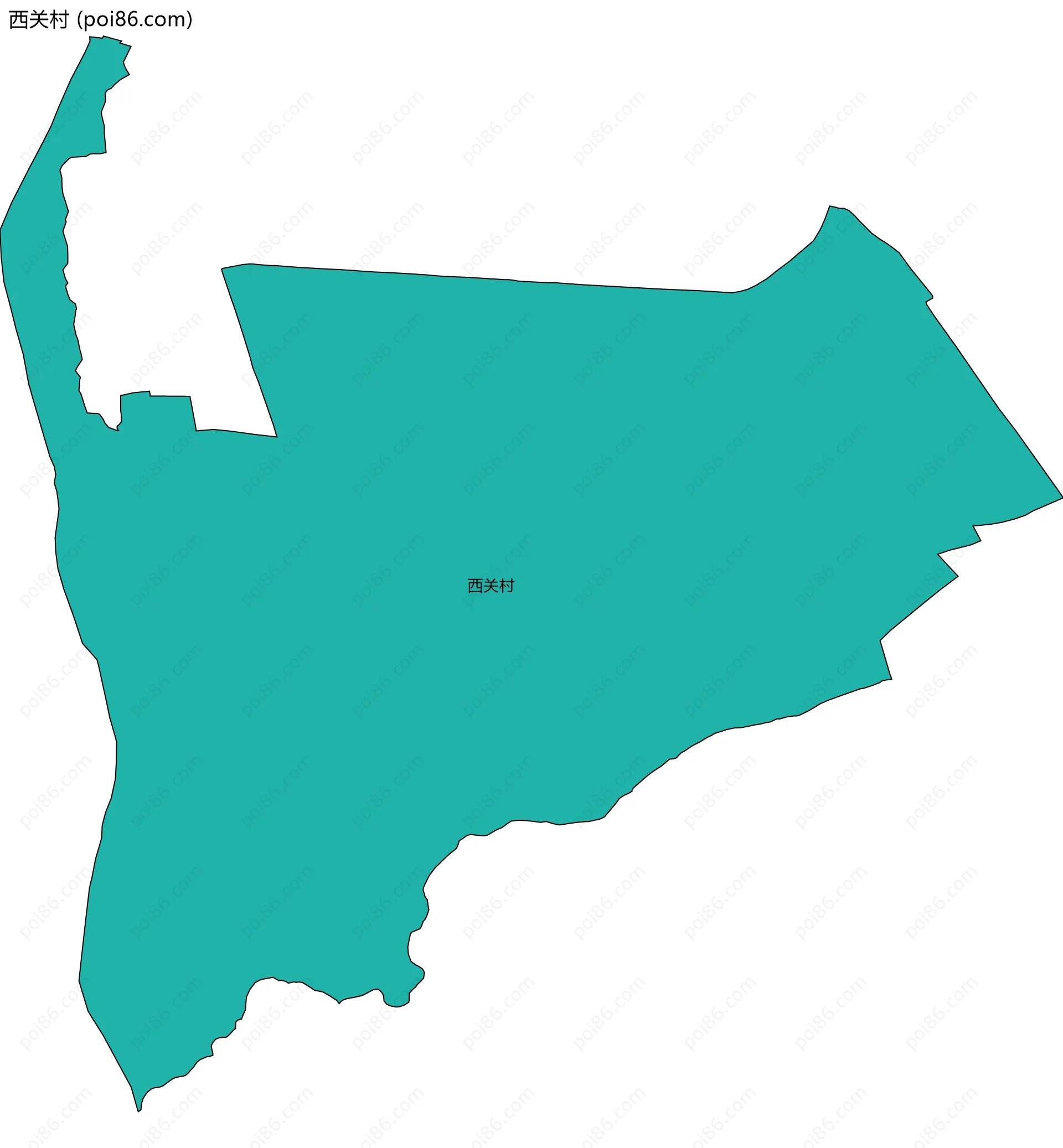 西关村边界地图