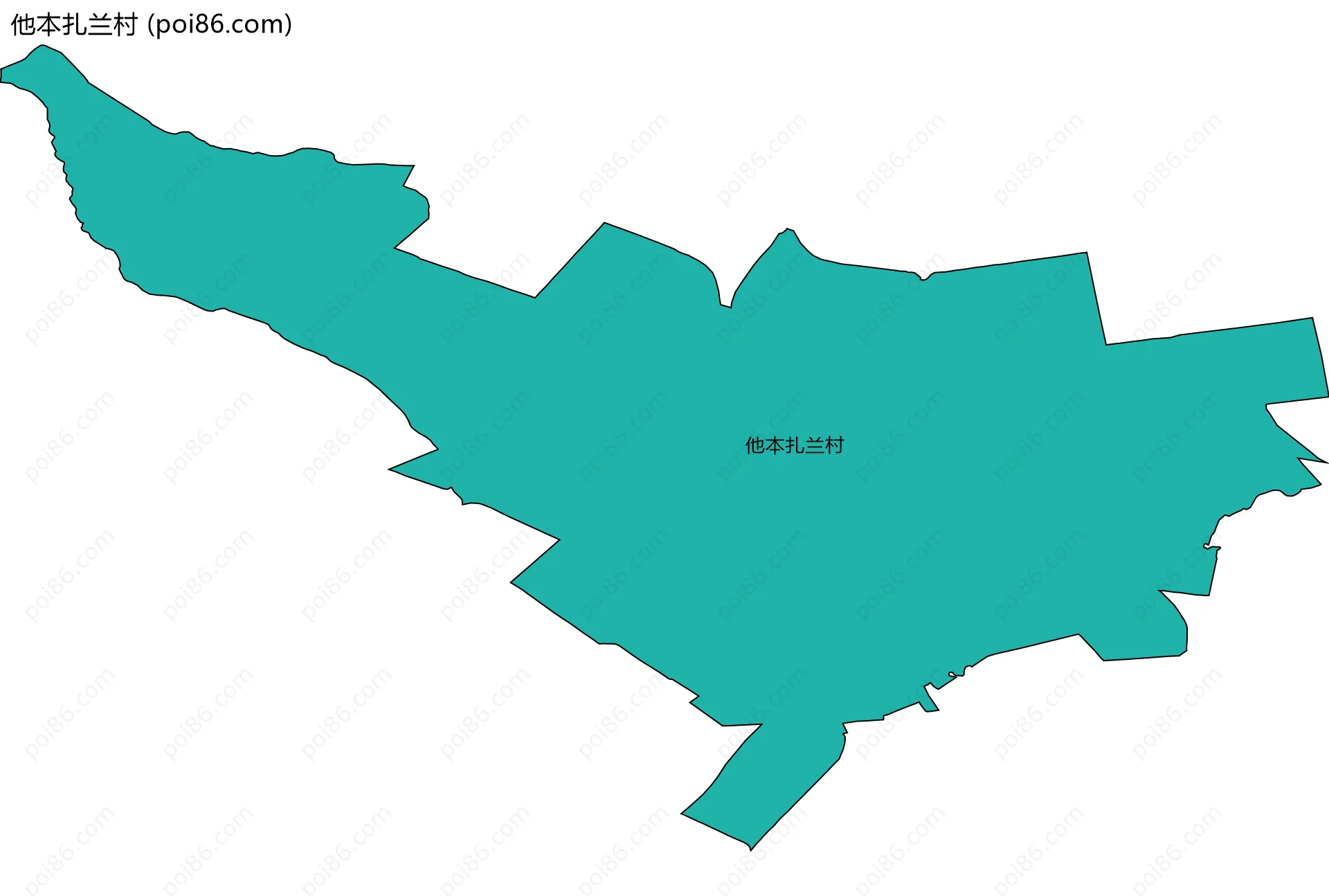 他本扎兰村边界地图