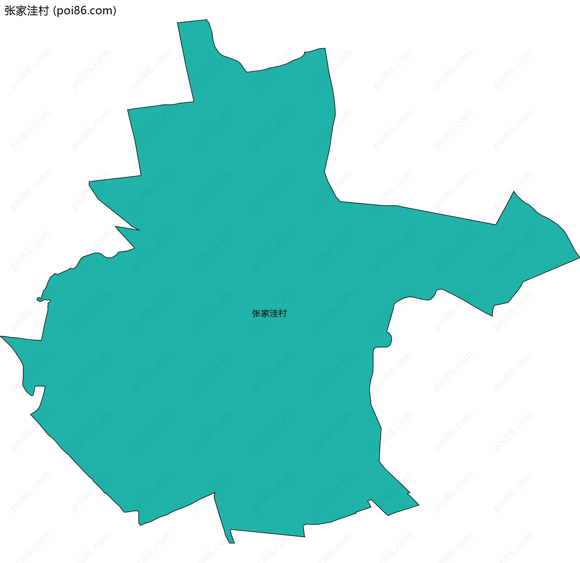 张家洼村边界地图