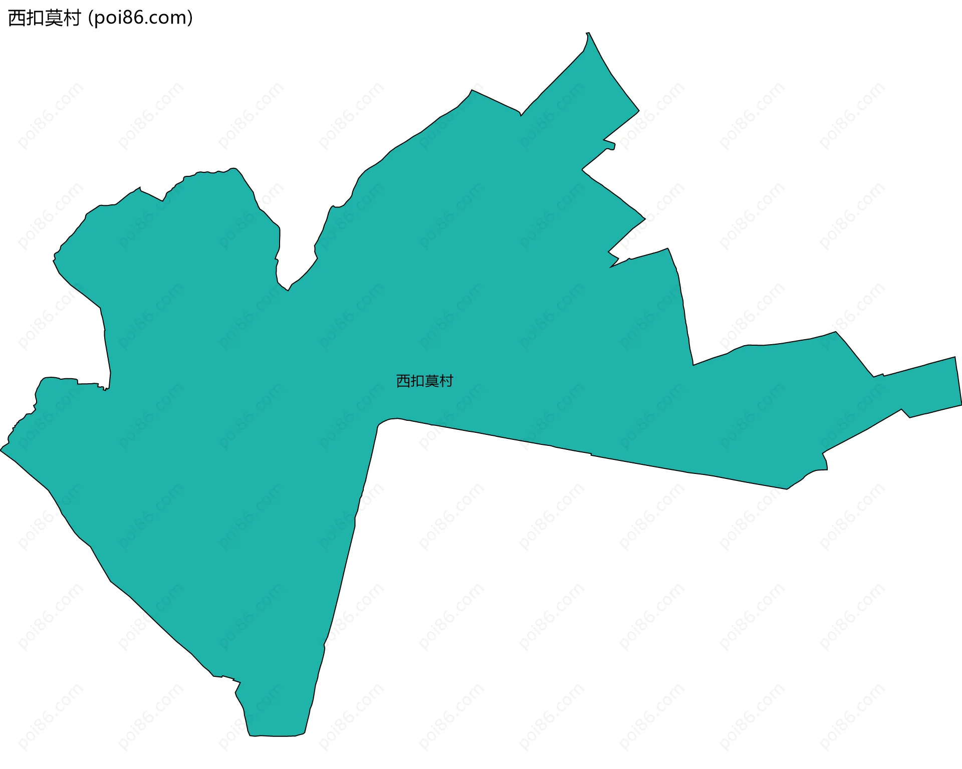 西扣莫村边界地图