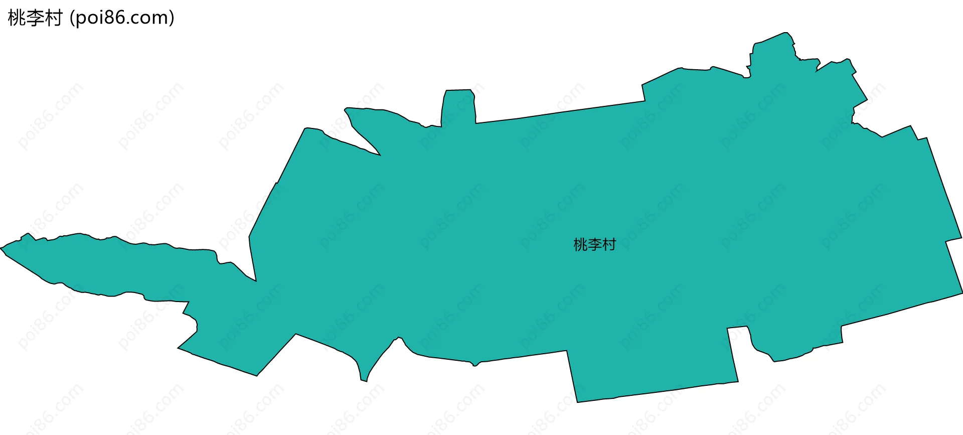 桃李村边界地图