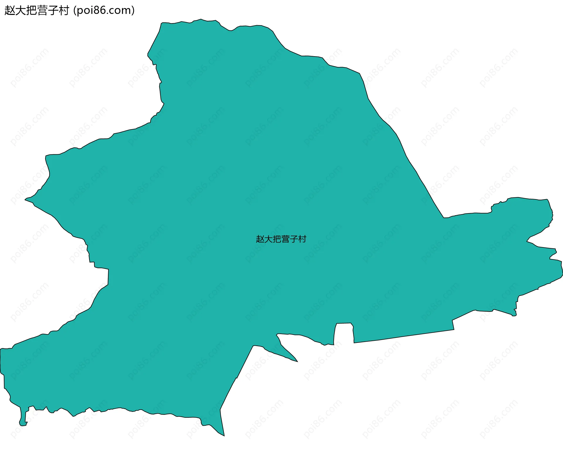 赵大把营子村边界地图