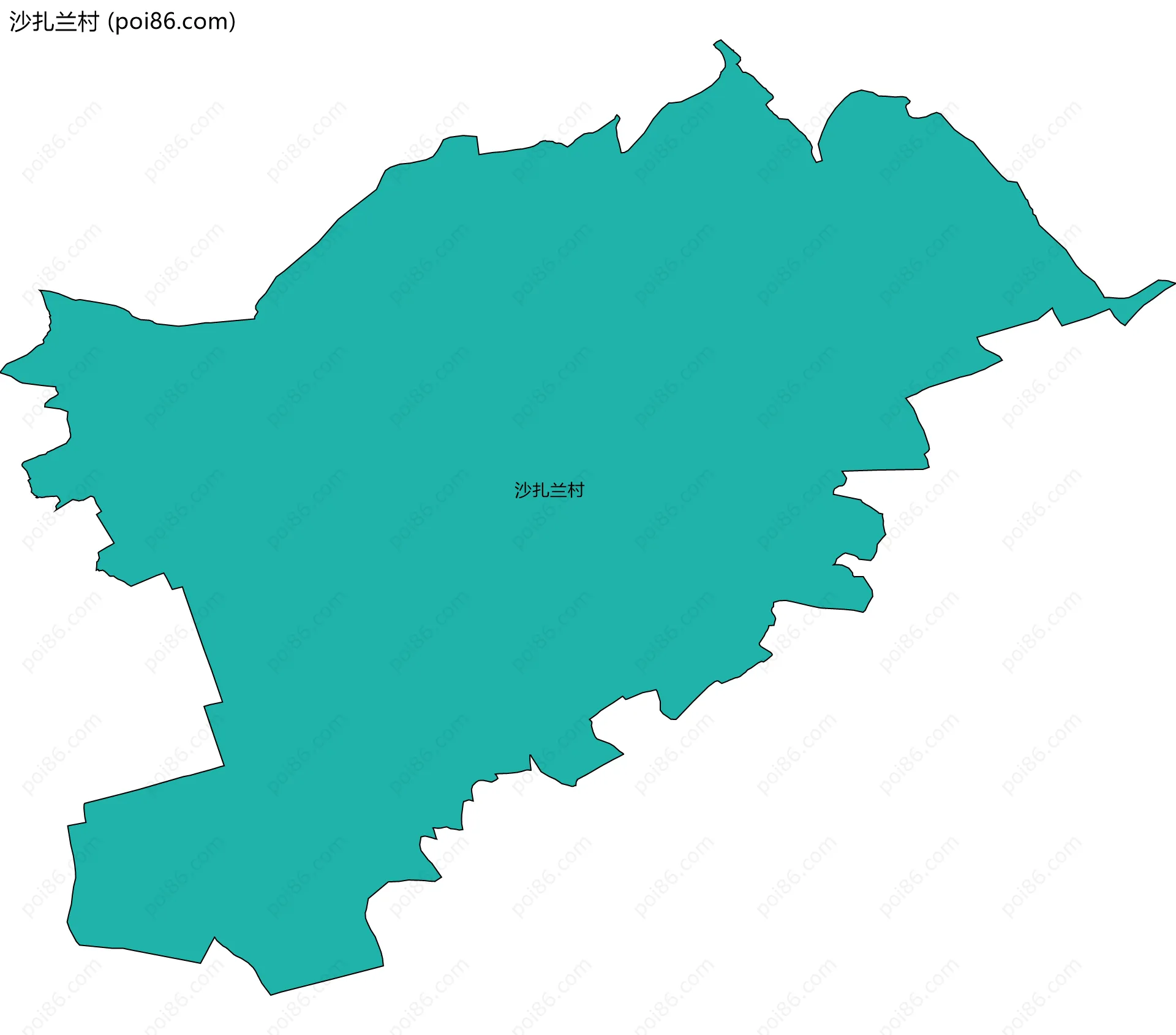 沙扎兰村边界地图