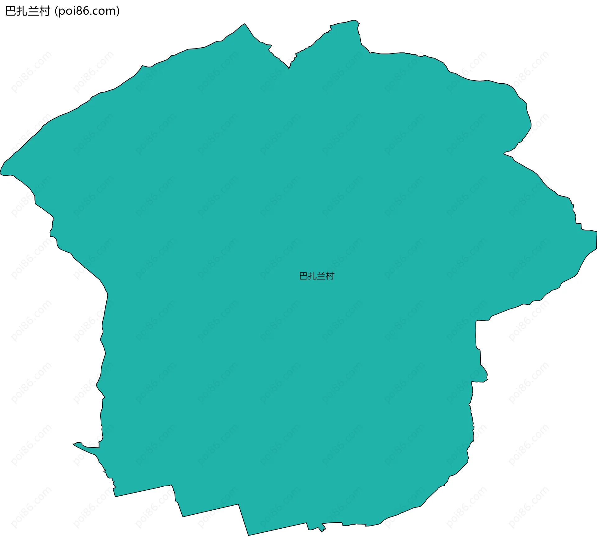 巴扎兰村边界地图