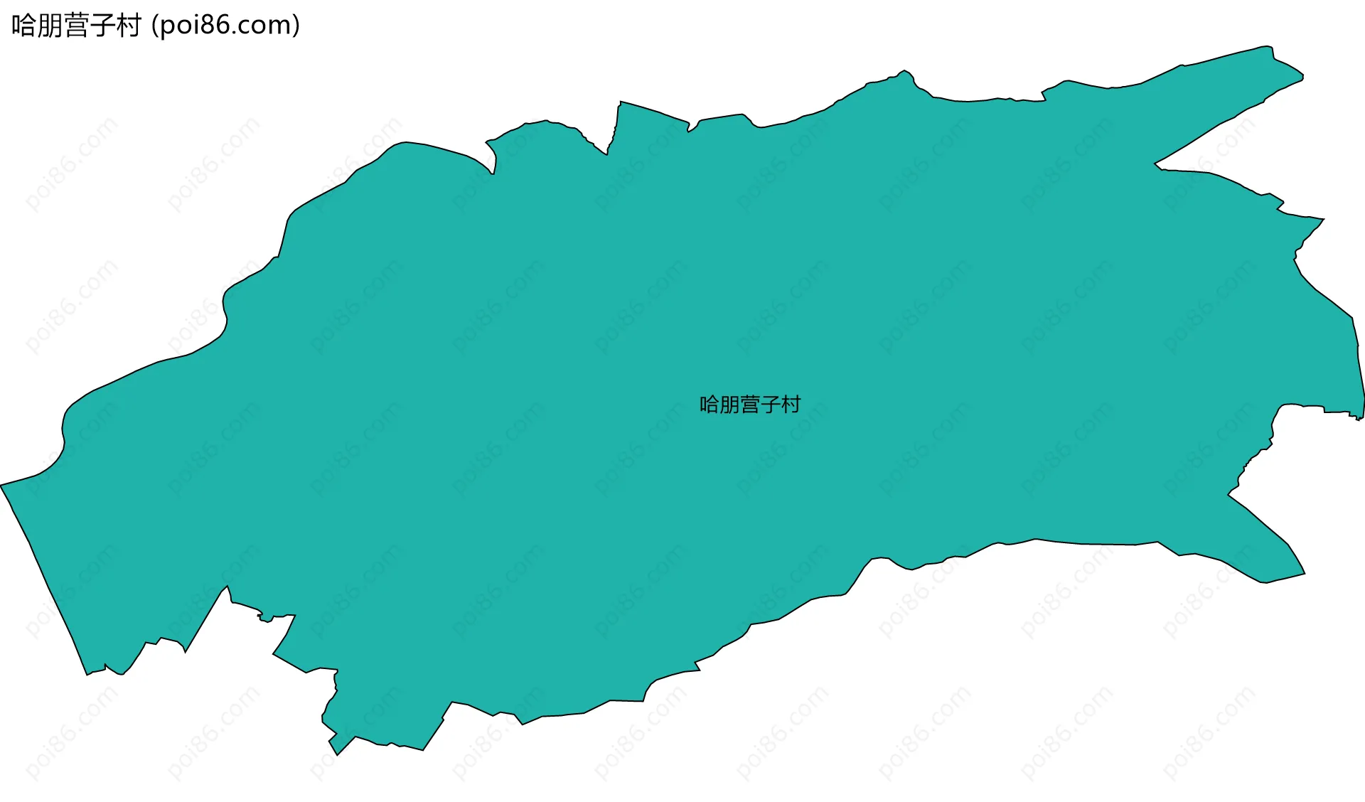 哈朋营子村边界地图