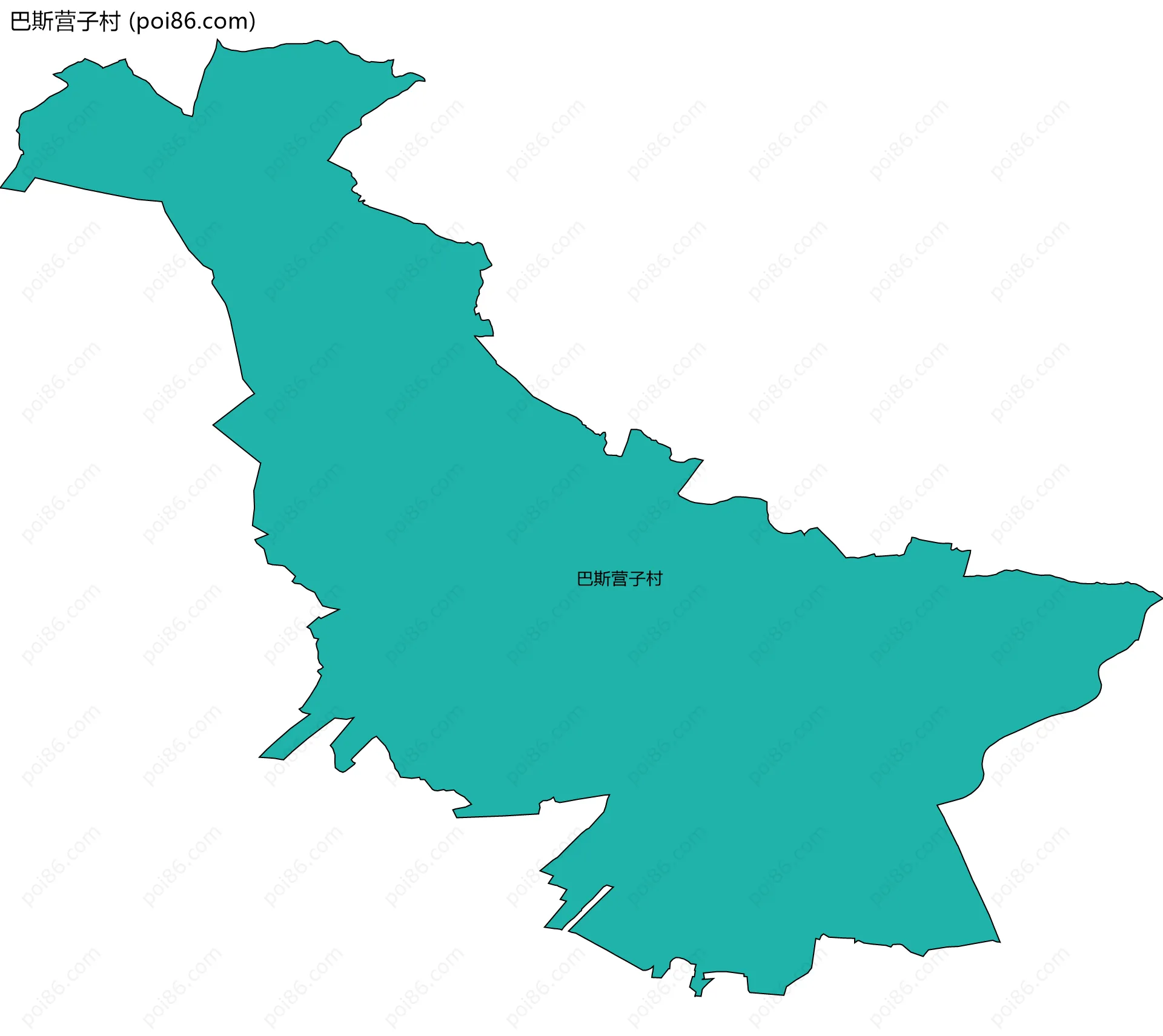 巴斯营子村边界地图