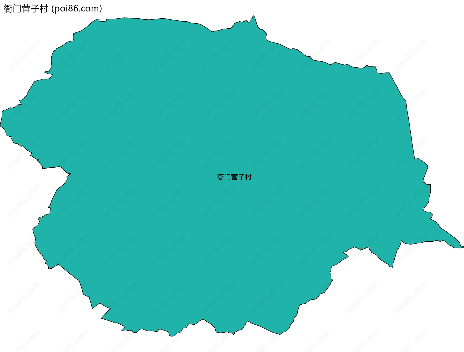 衙门营子村边界地图