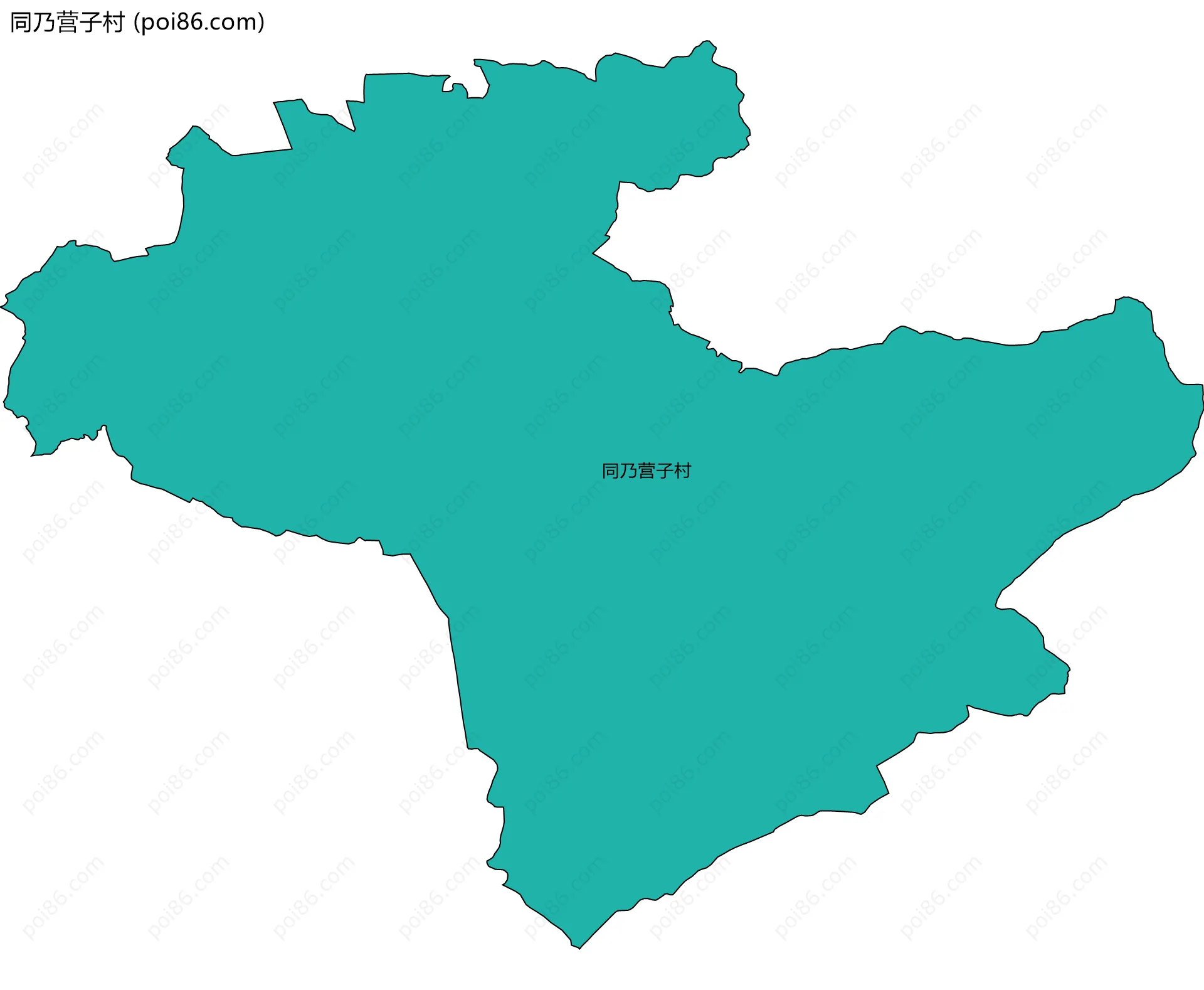 同乃营子村边界地图