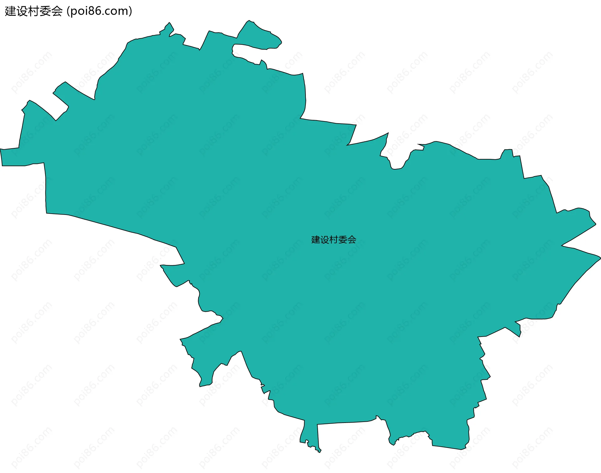 建设村委会边界地图