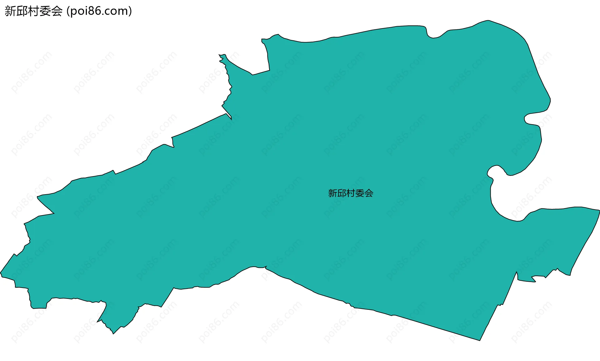 新邱村委会边界地图