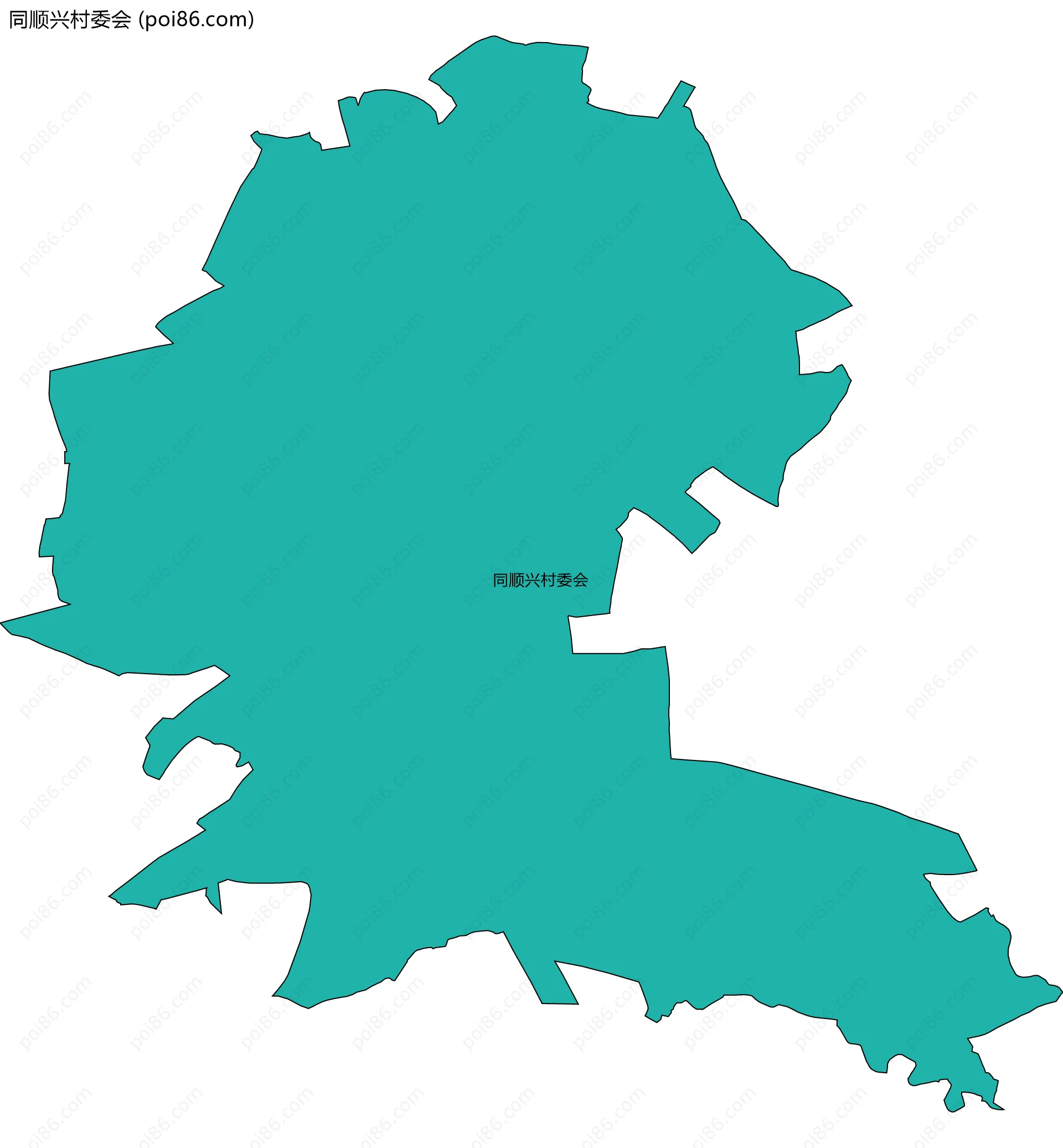 同顺兴村委会边界地图