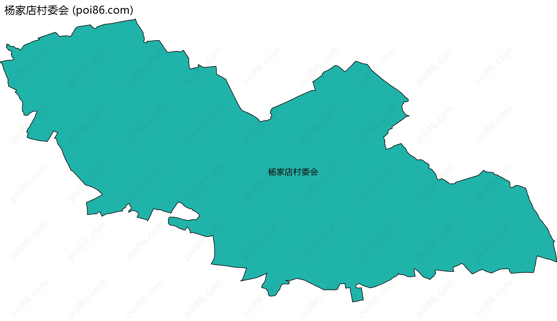 杨家店村委会边界地图