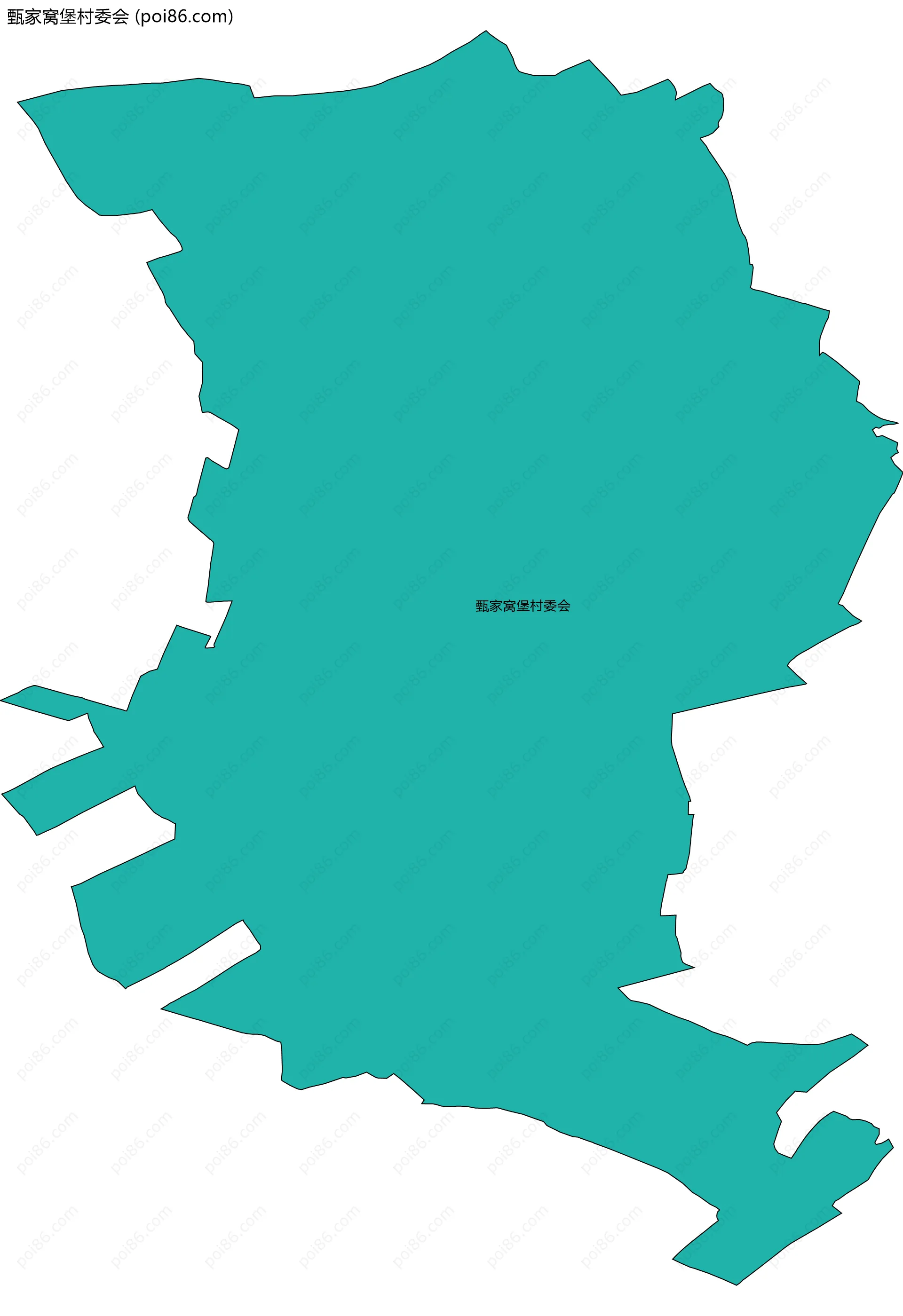 甄家窝堡村委会边界地图