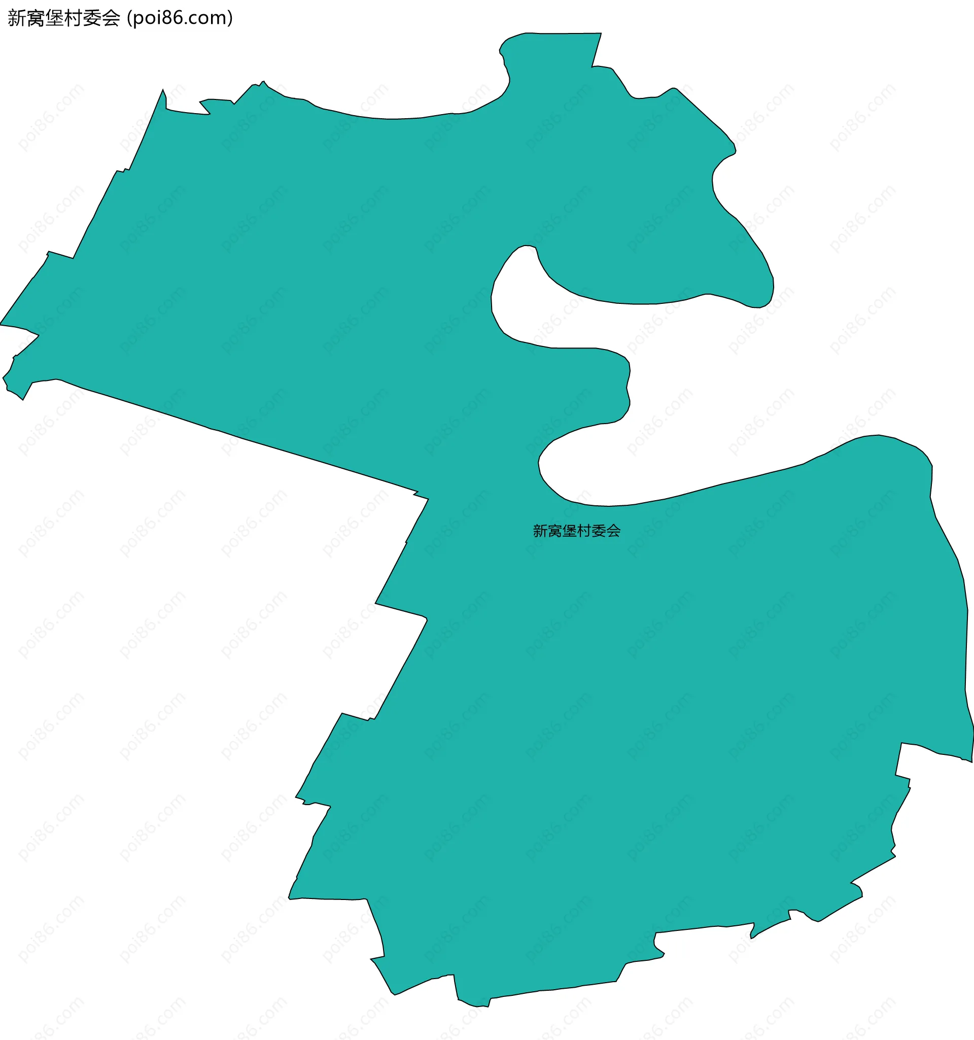 新窝堡村委会边界地图