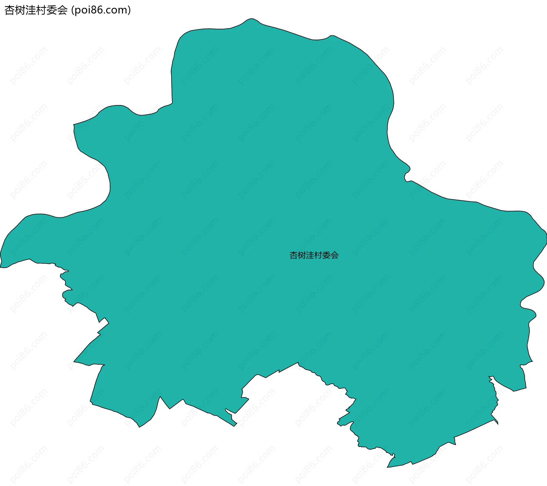 杏树洼村委会边界地图