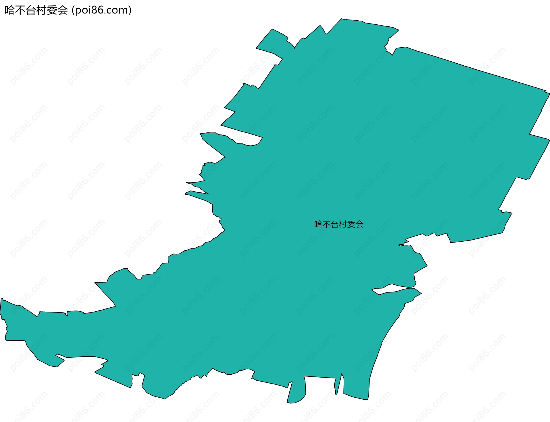 哈不台村委会边界地图