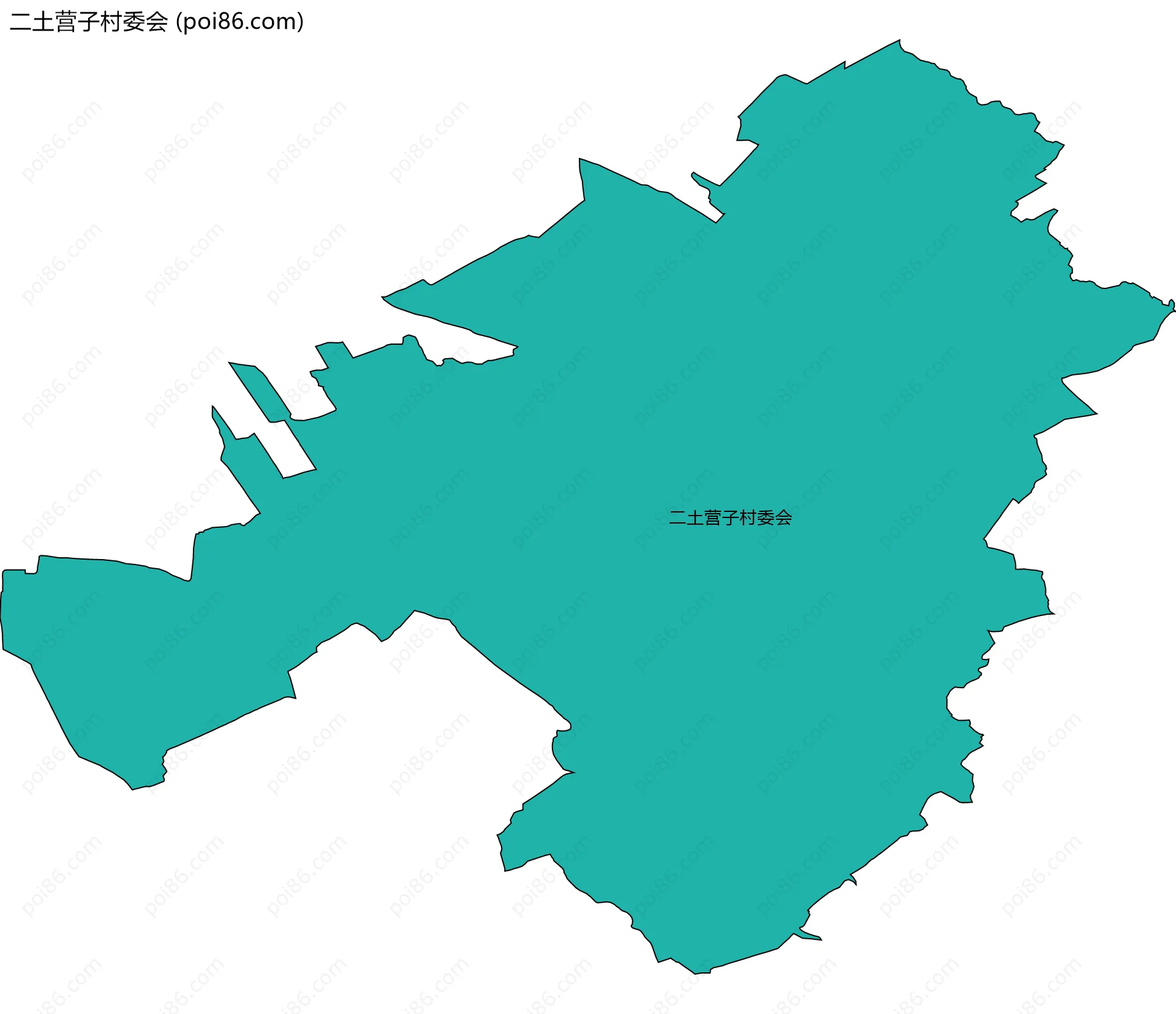 二土营子村委会边界地图