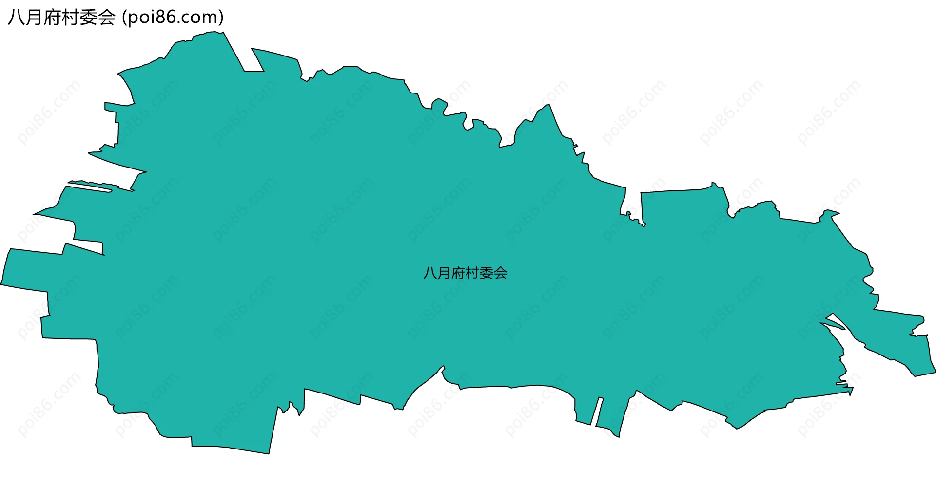 八月府村委会边界地图