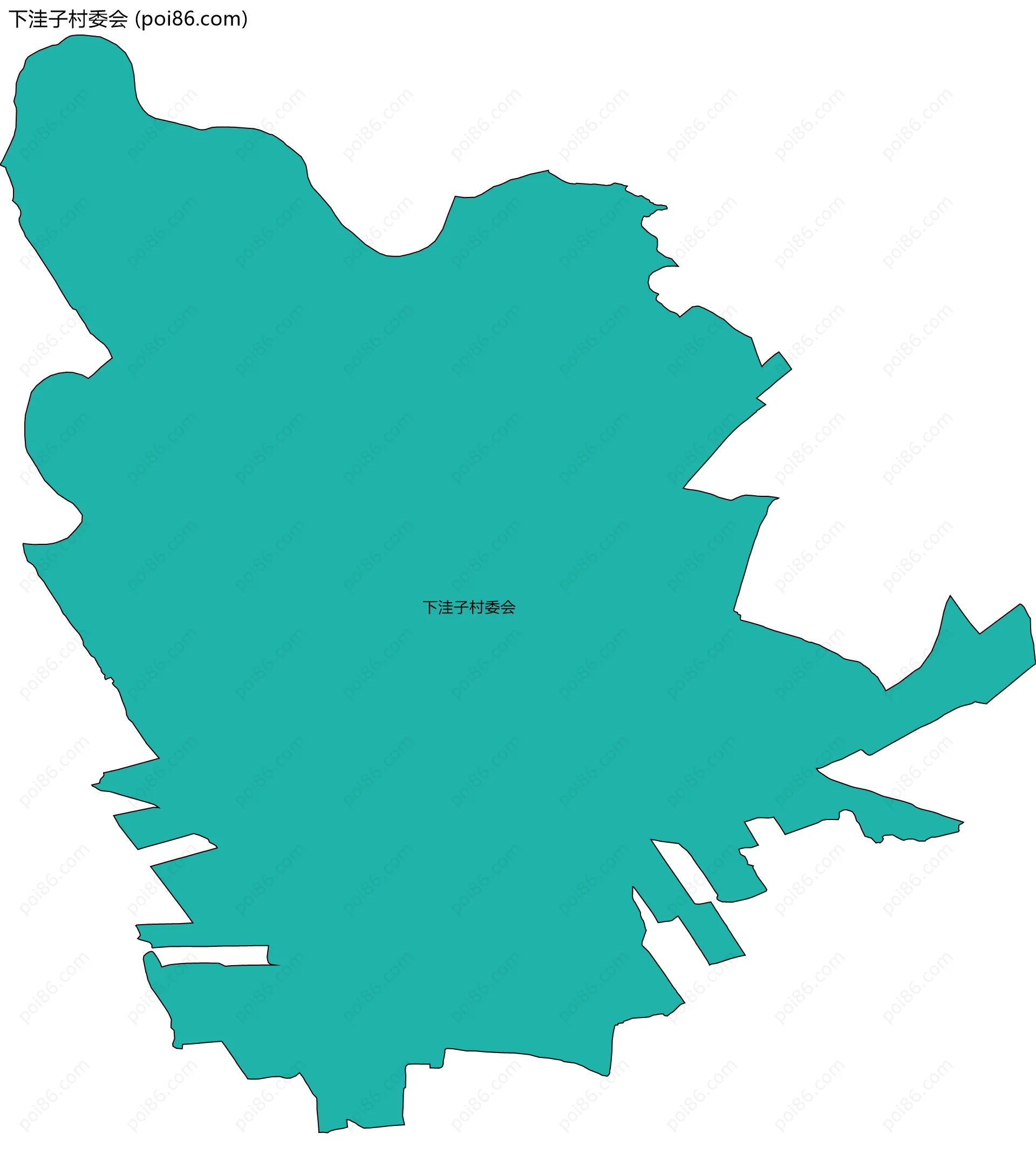 下洼子村委会边界地图