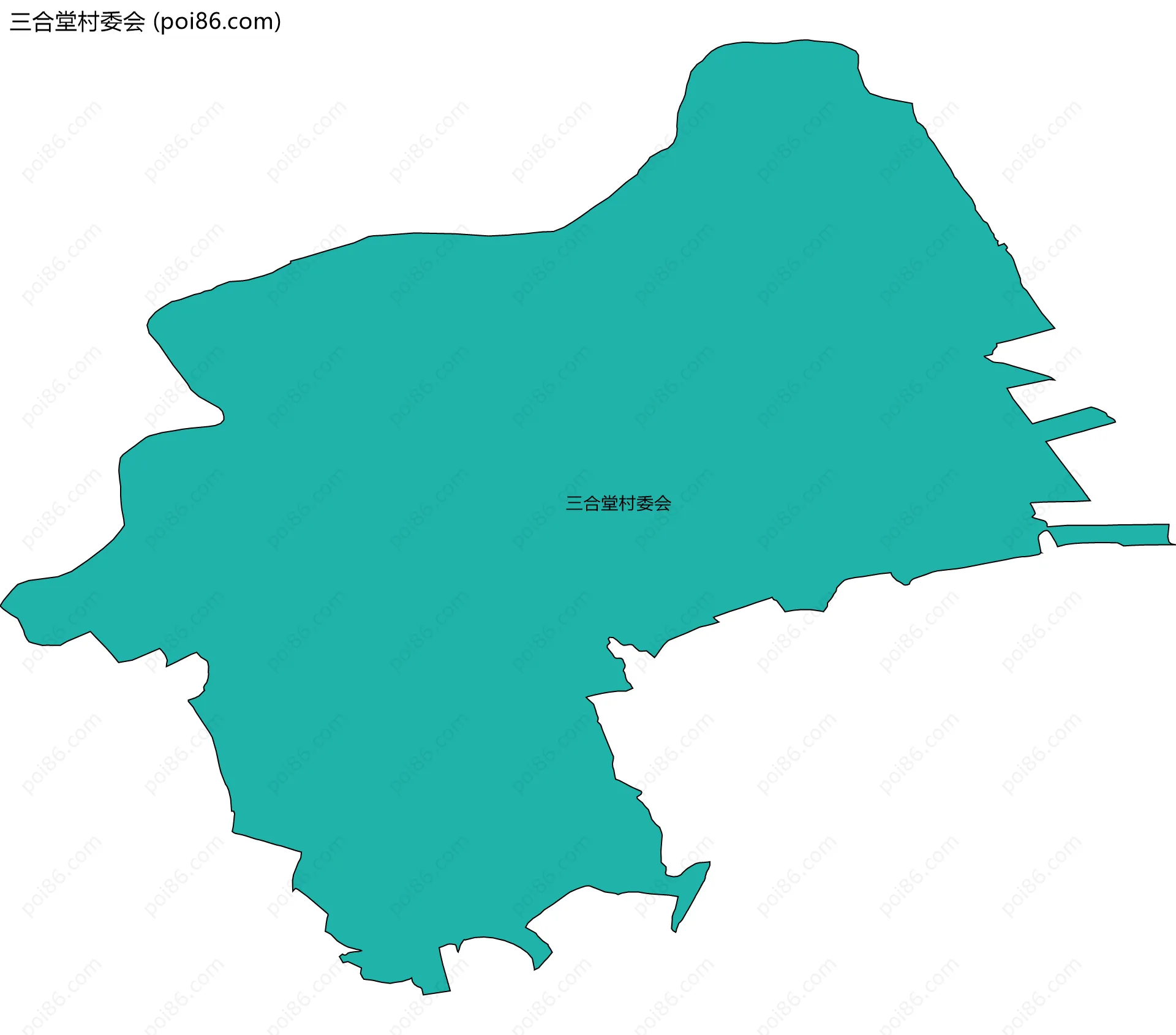 三合堂村委会边界地图