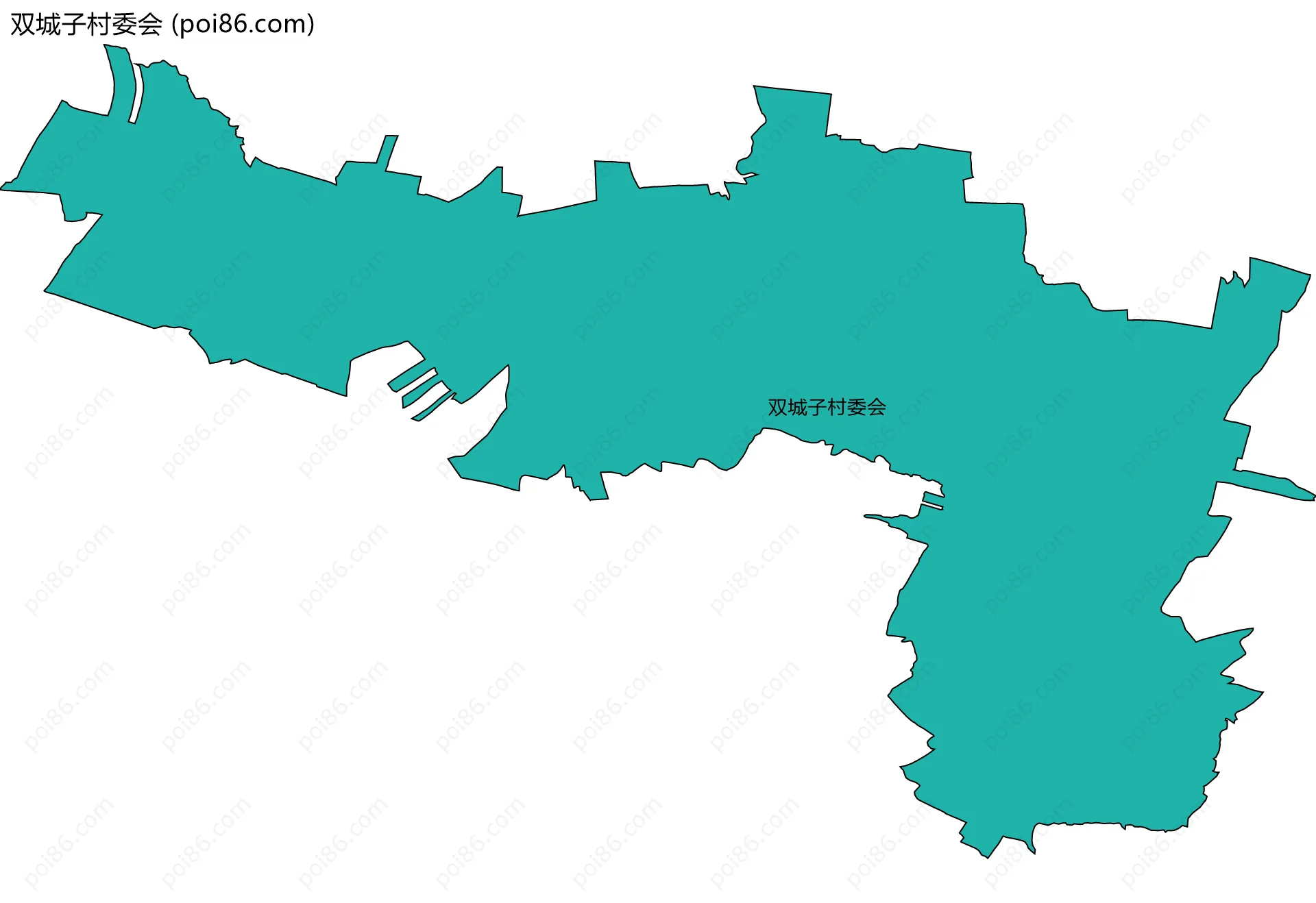 双城子村委会边界地图