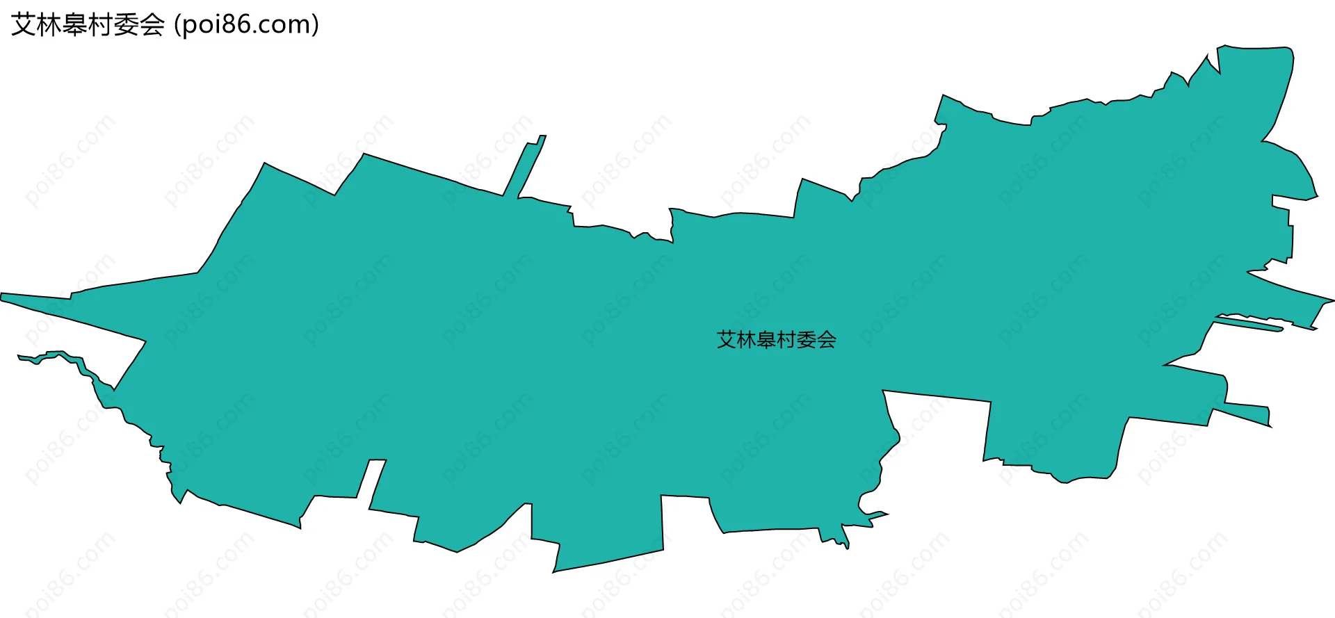 艾林皋村委会边界地图