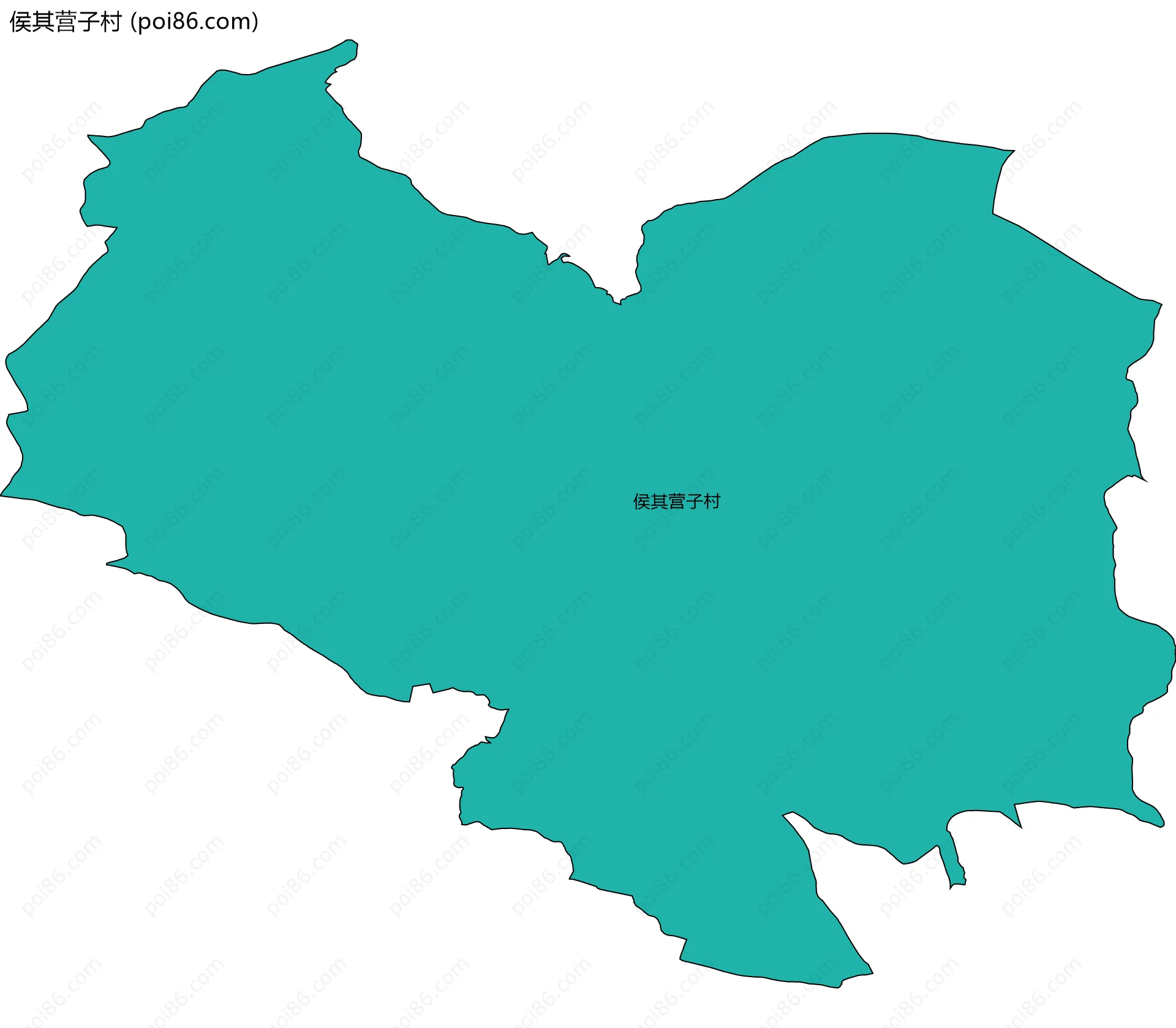 侯其营子村边界地图