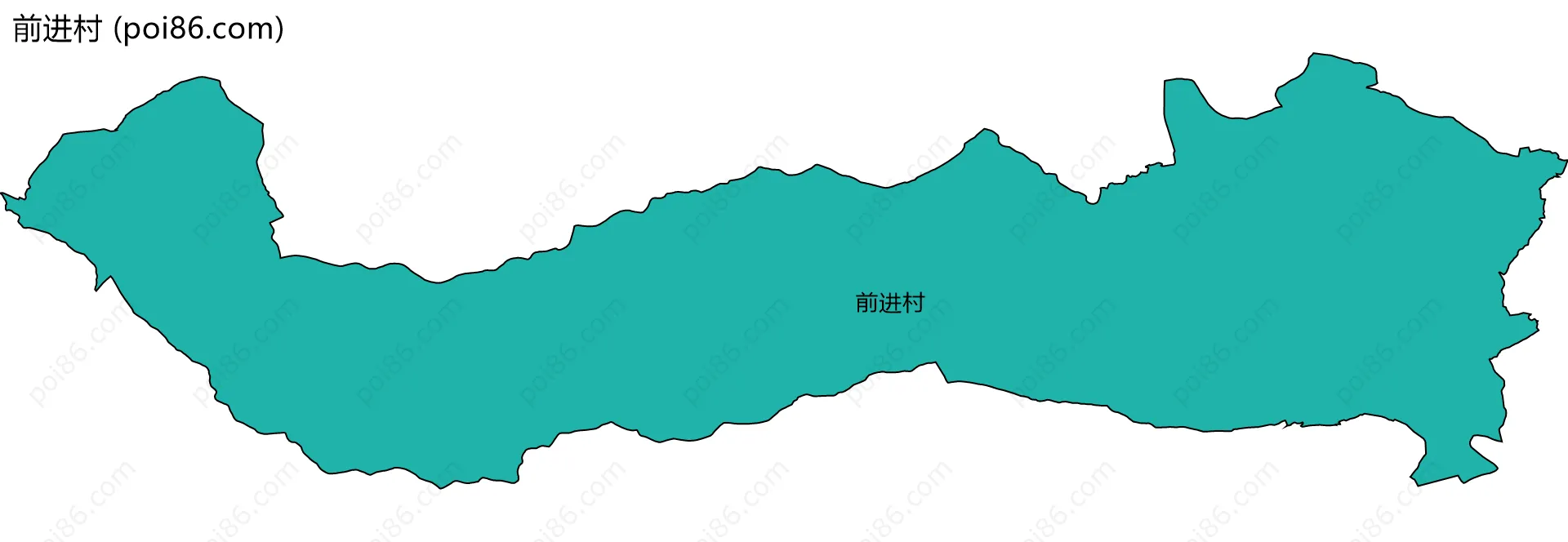 前进村边界地图