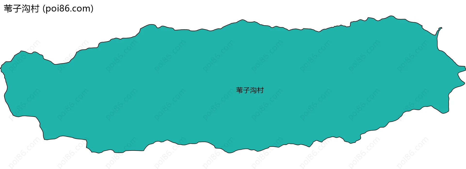 苇子沟村边界地图