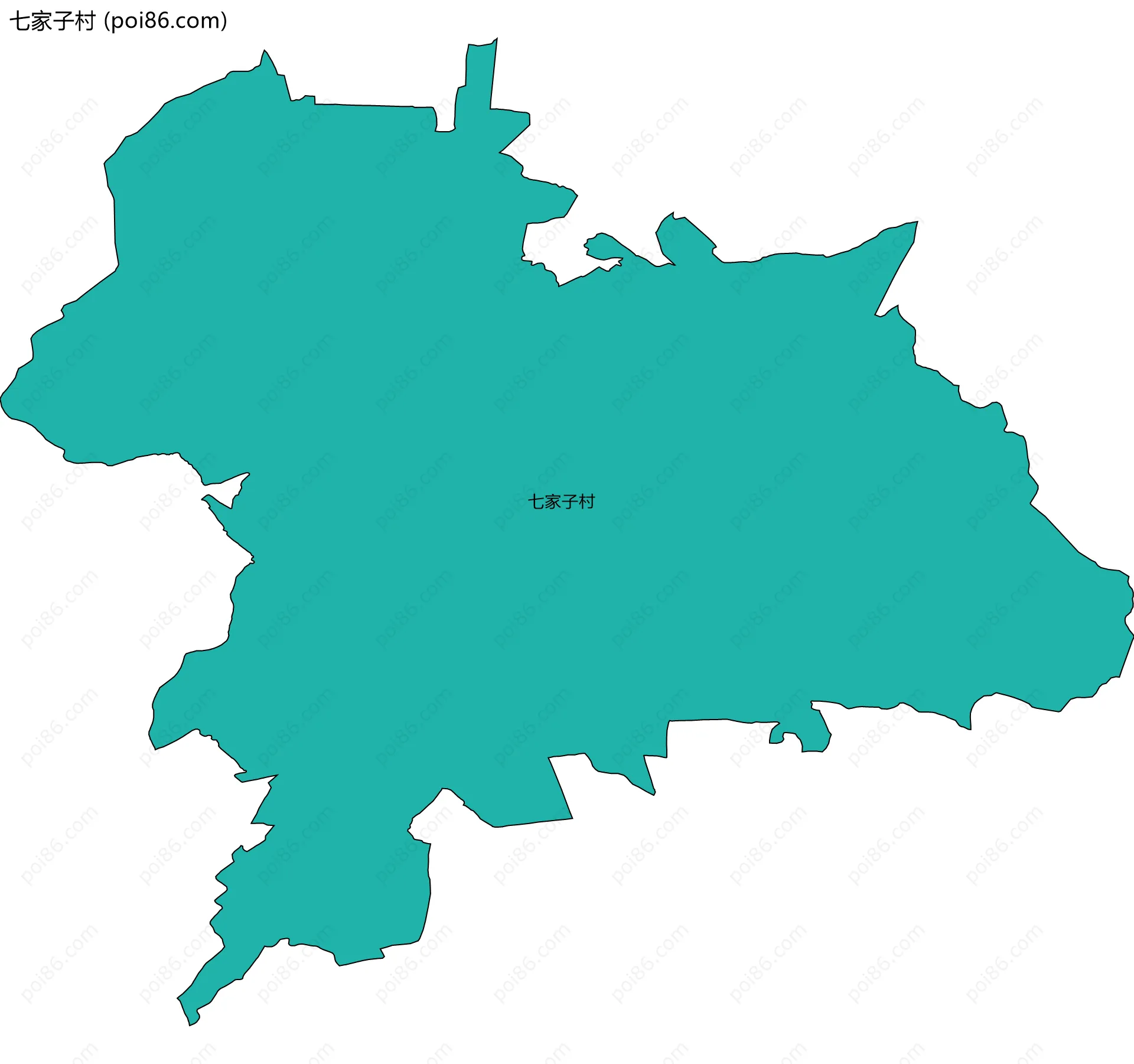 七家子村边界地图