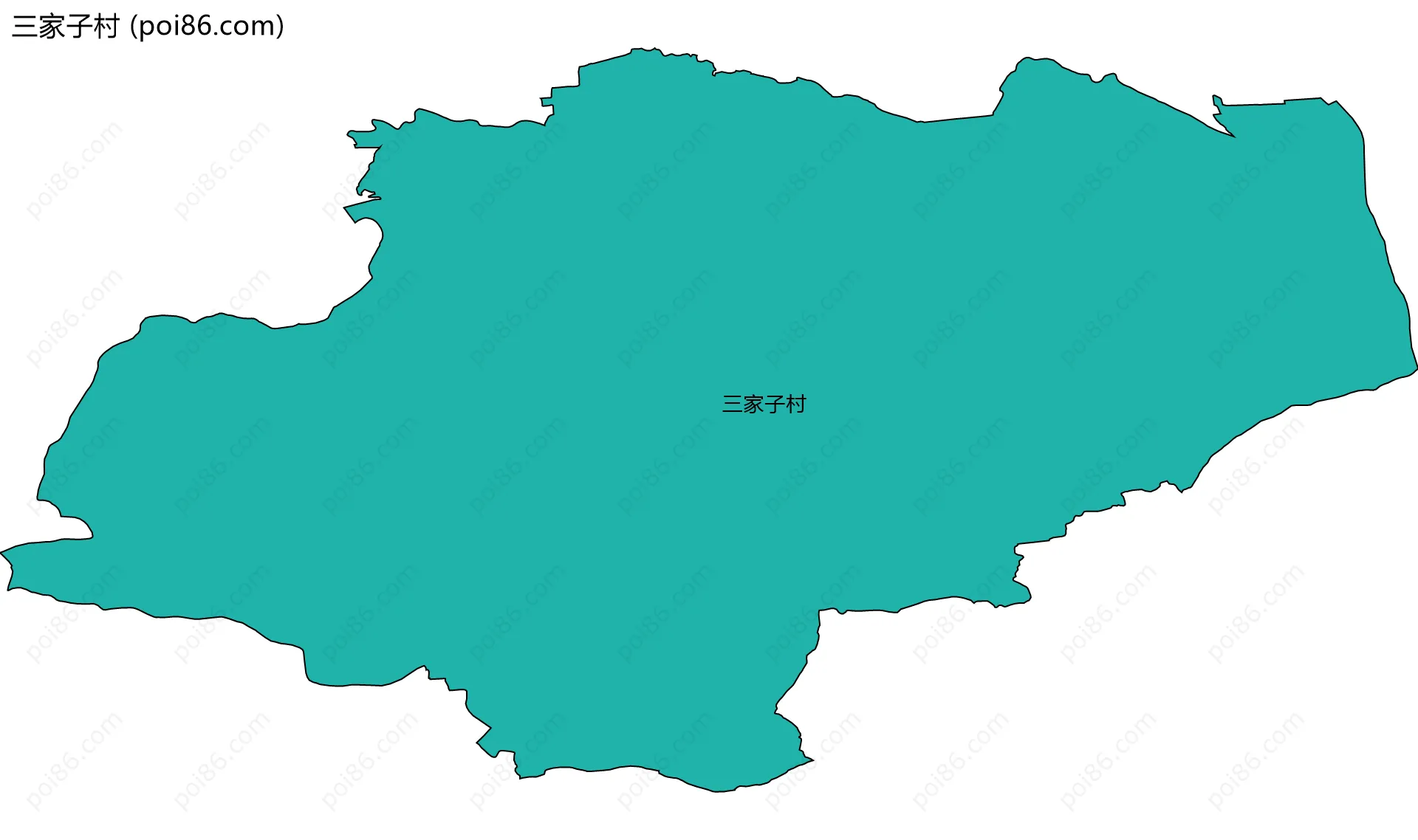 三家子村边界地图