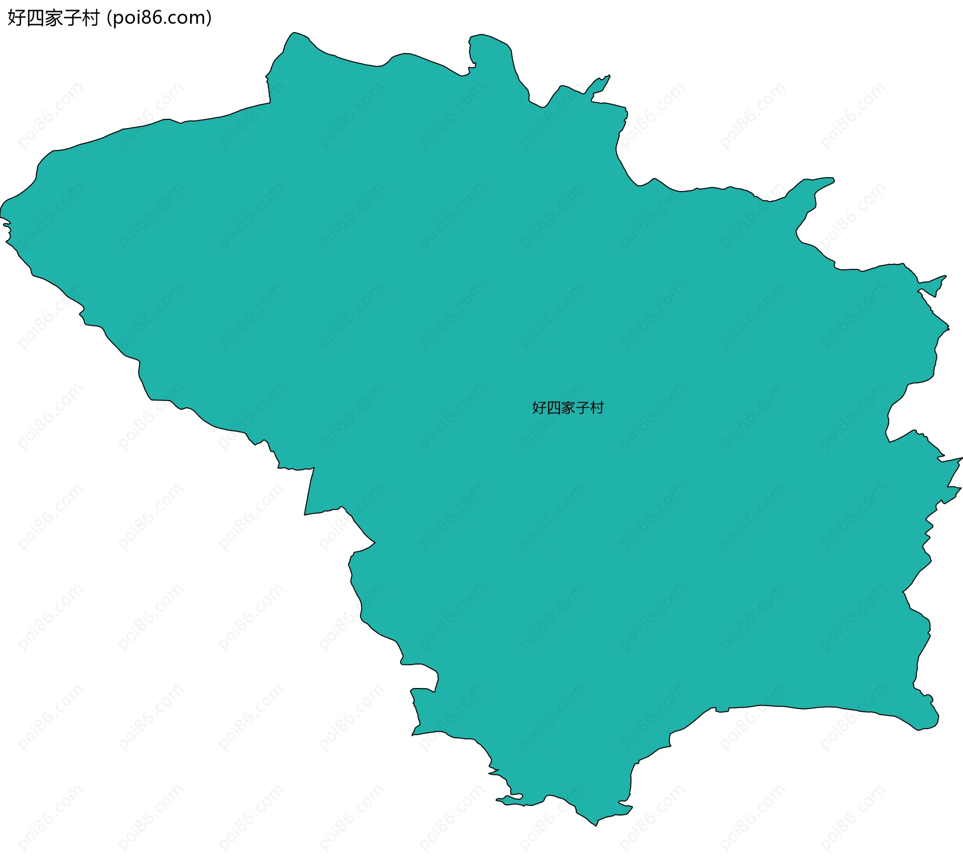 好四家子村边界地图