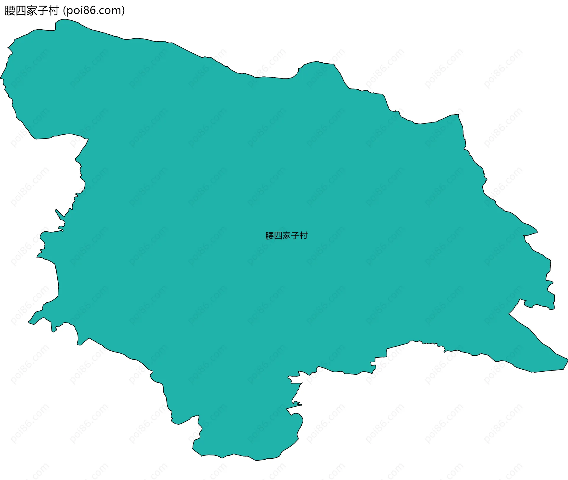 腰四家子村边界地图