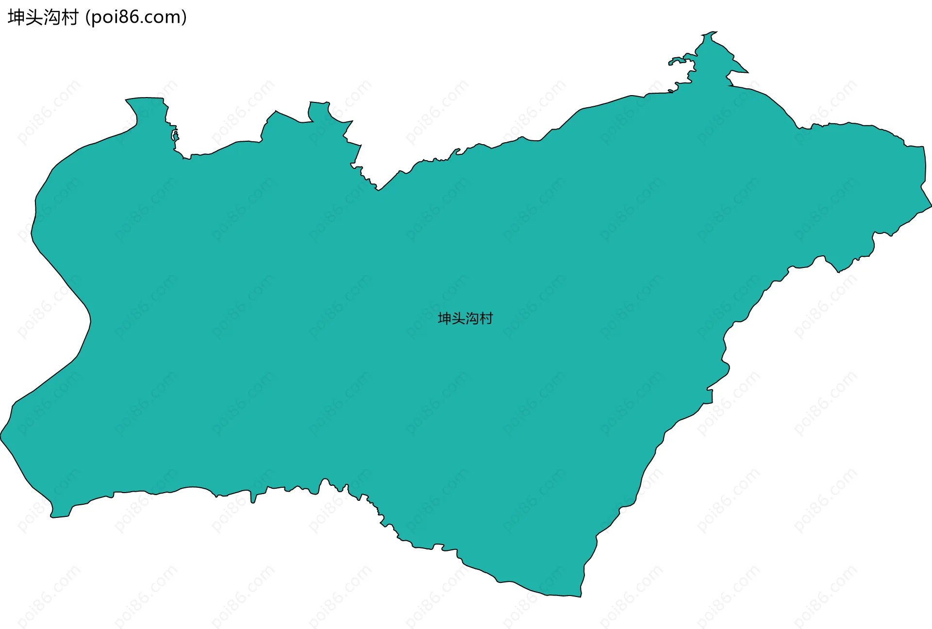 坤头沟村边界地图