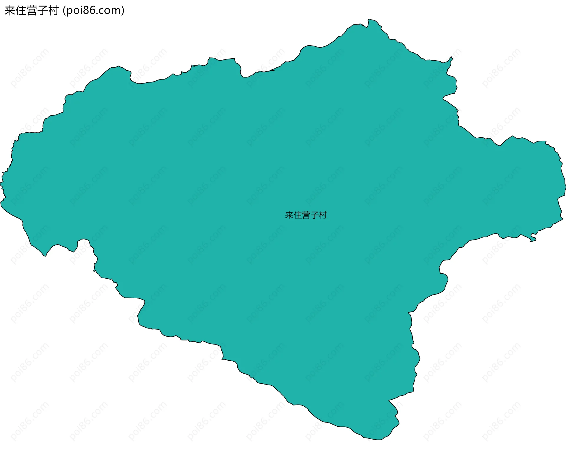 来住营子村边界地图
