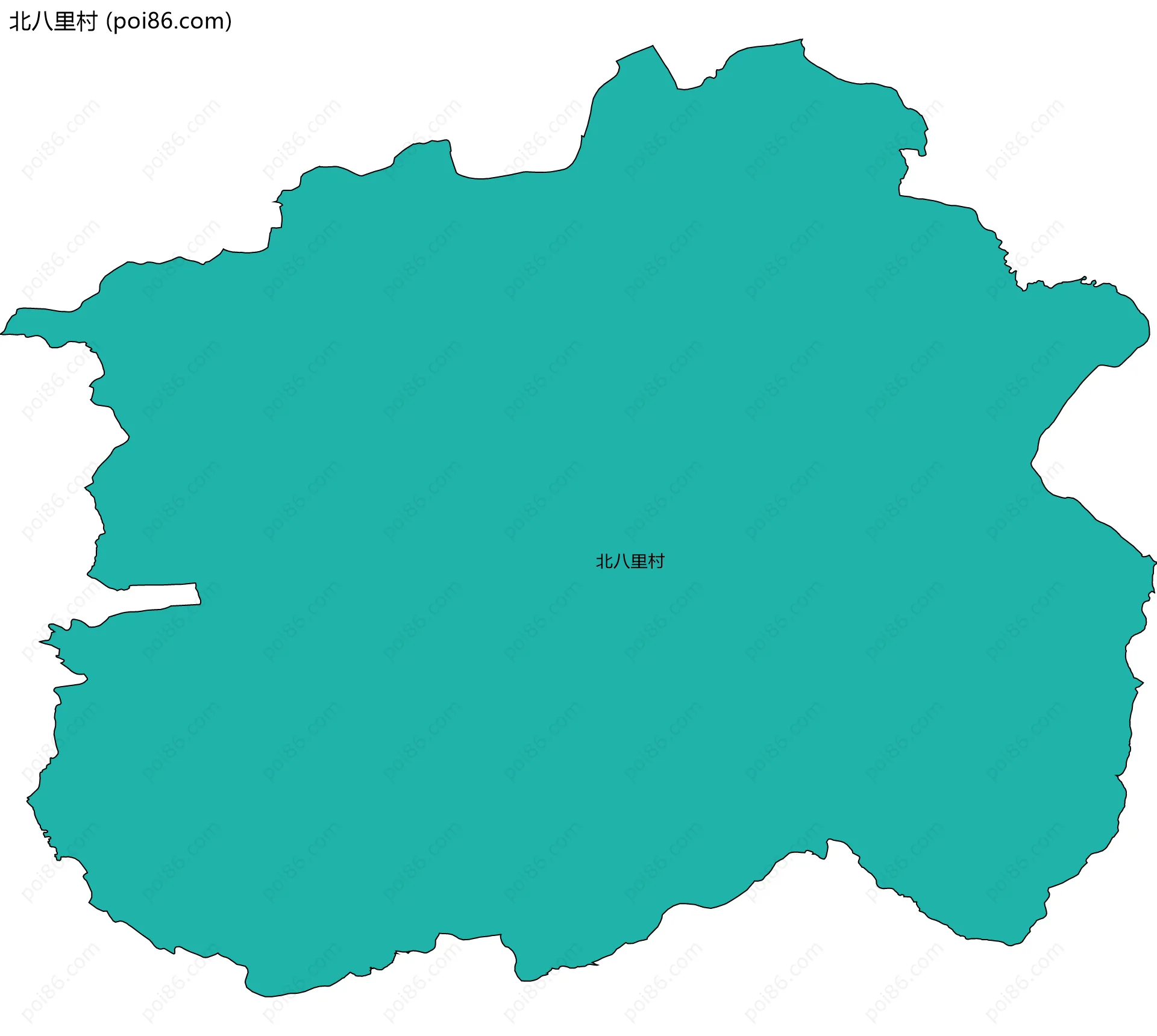 北八里村边界地图