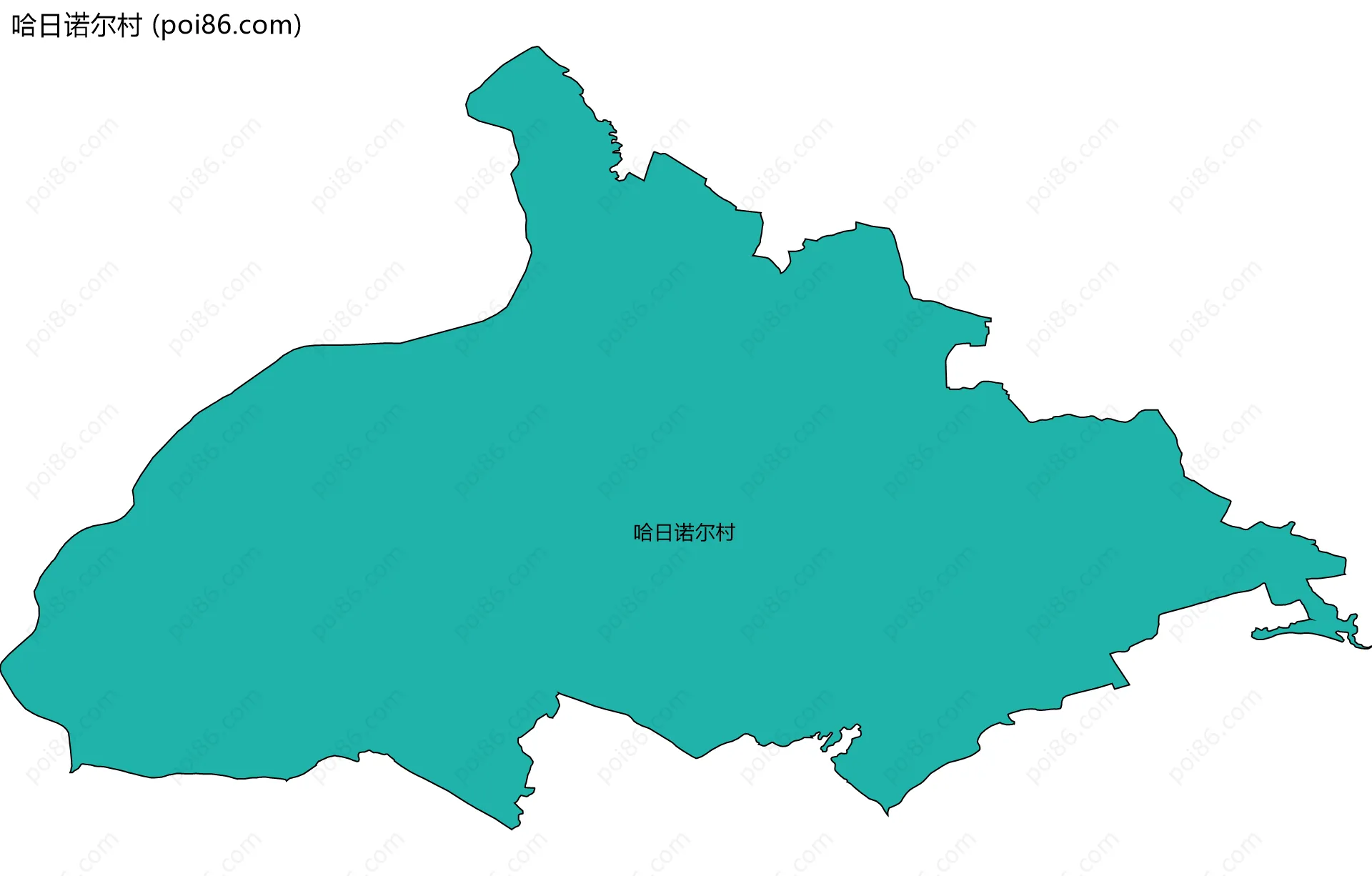 哈日诺尔村边界地图