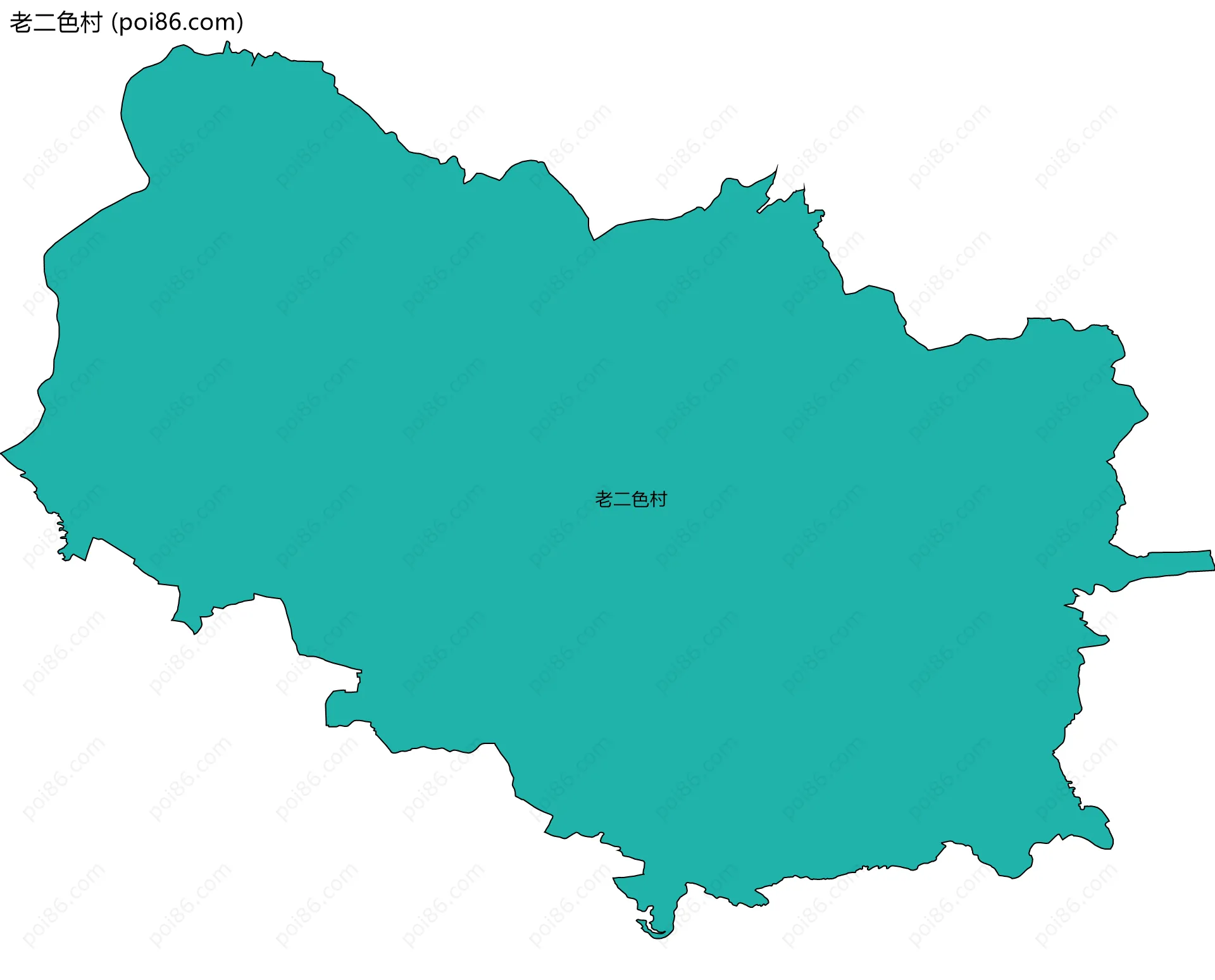 老二色村边界地图