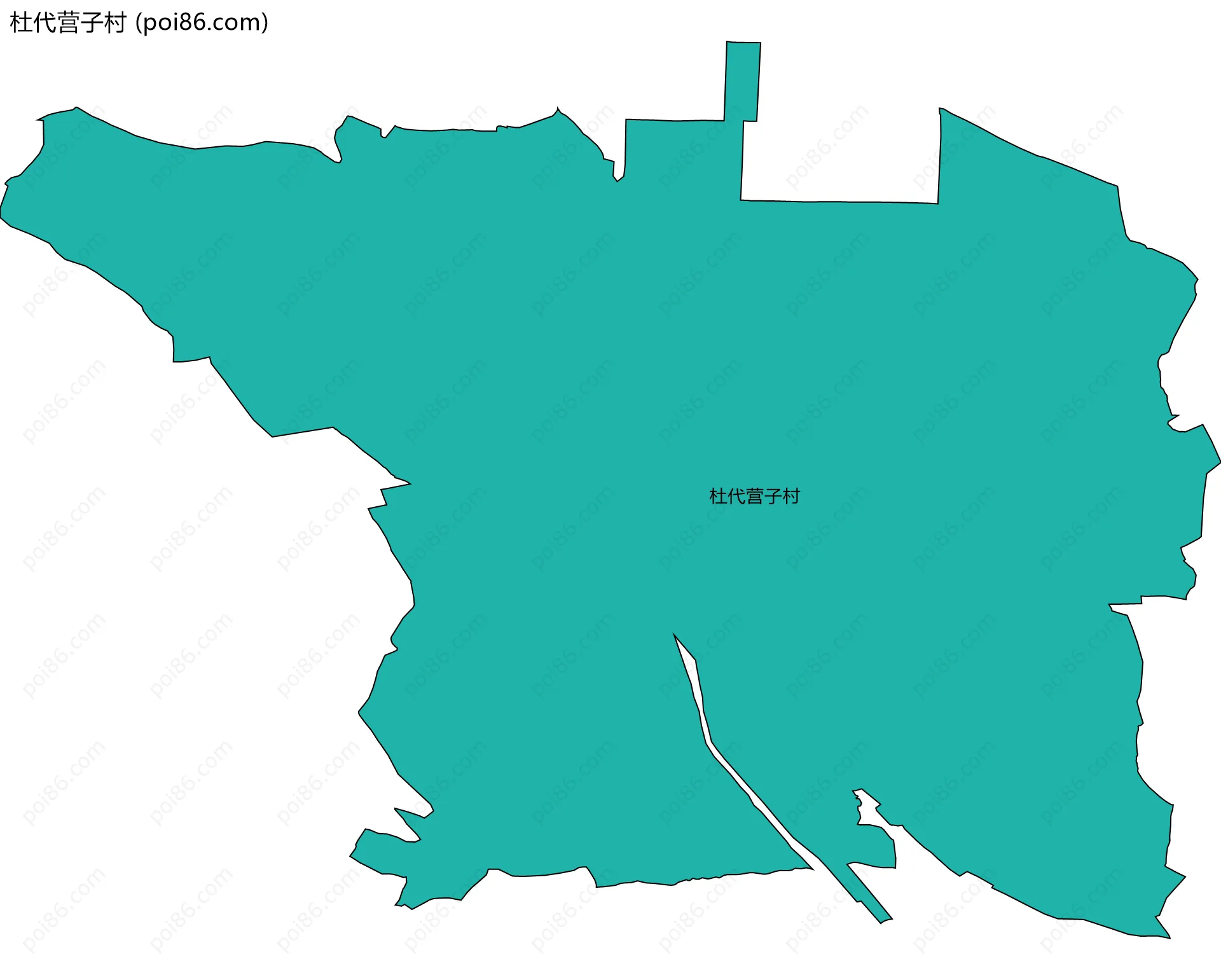 杜代营子村边界地图