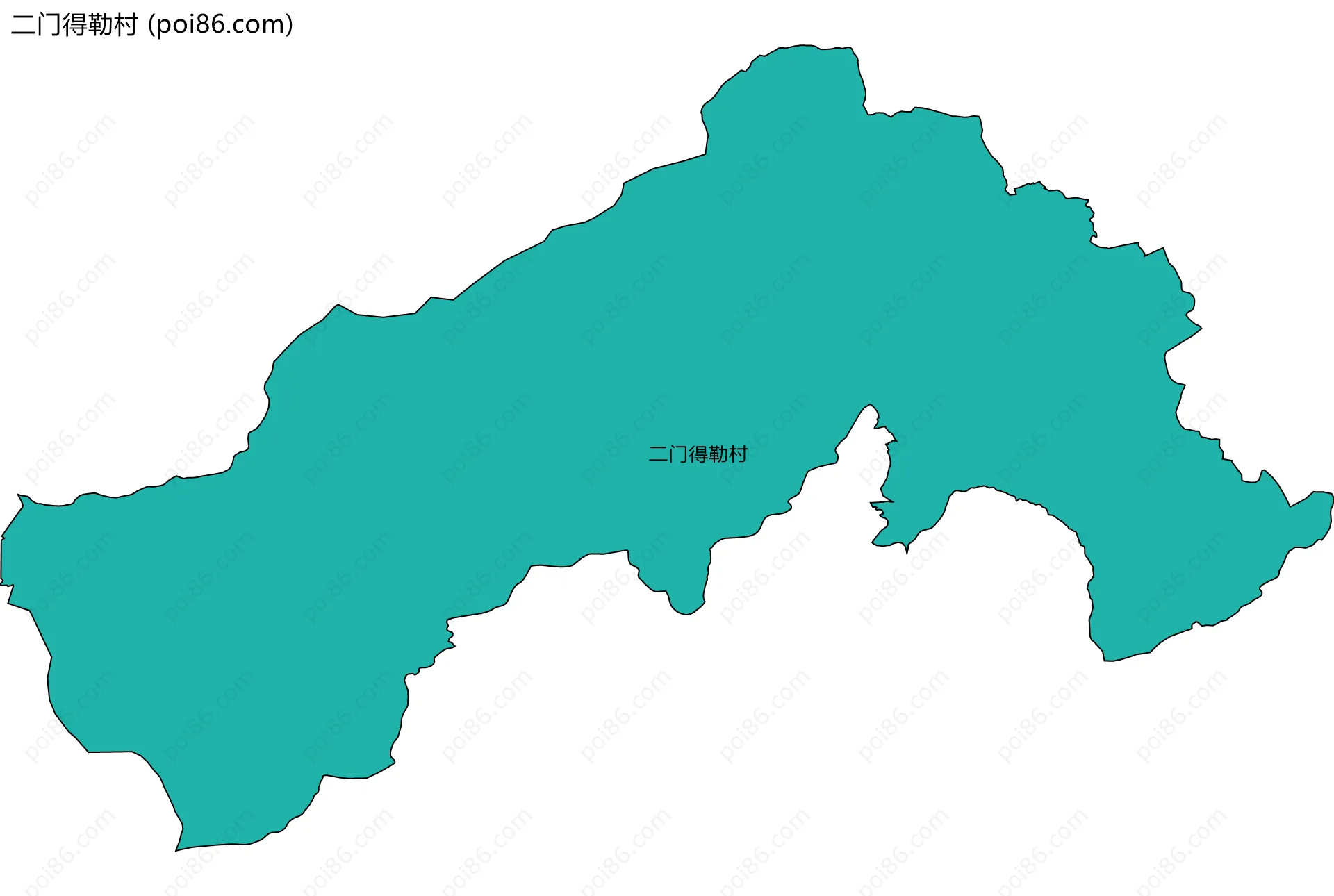 二门得勒村边界地图