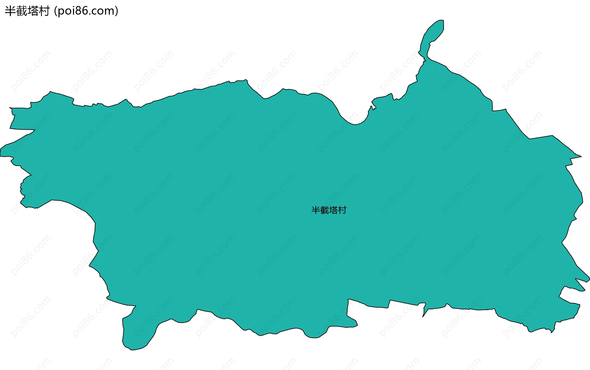 半截塔村边界地图
