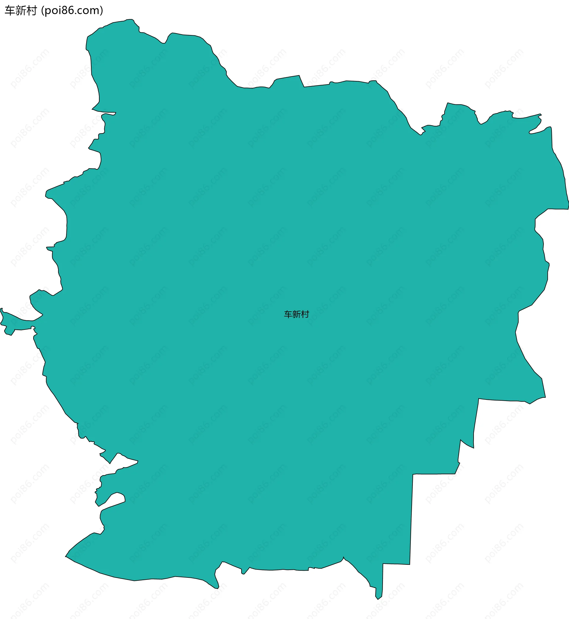 车新村边界地图