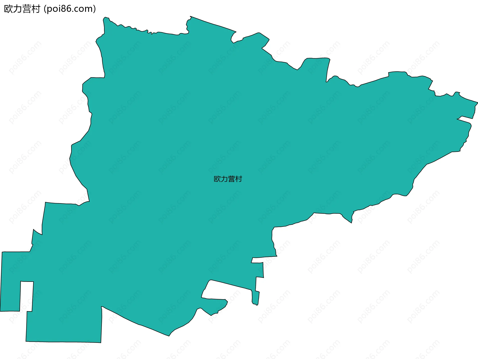 欧力营村边界地图