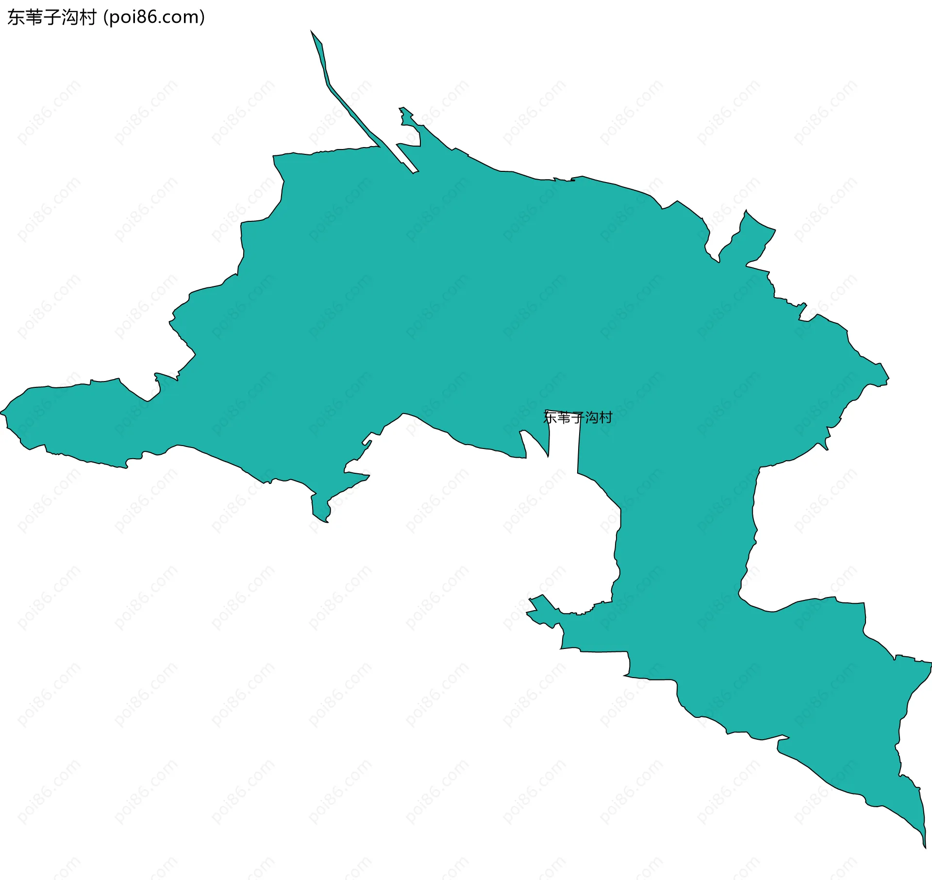 东苇子沟村边界地图