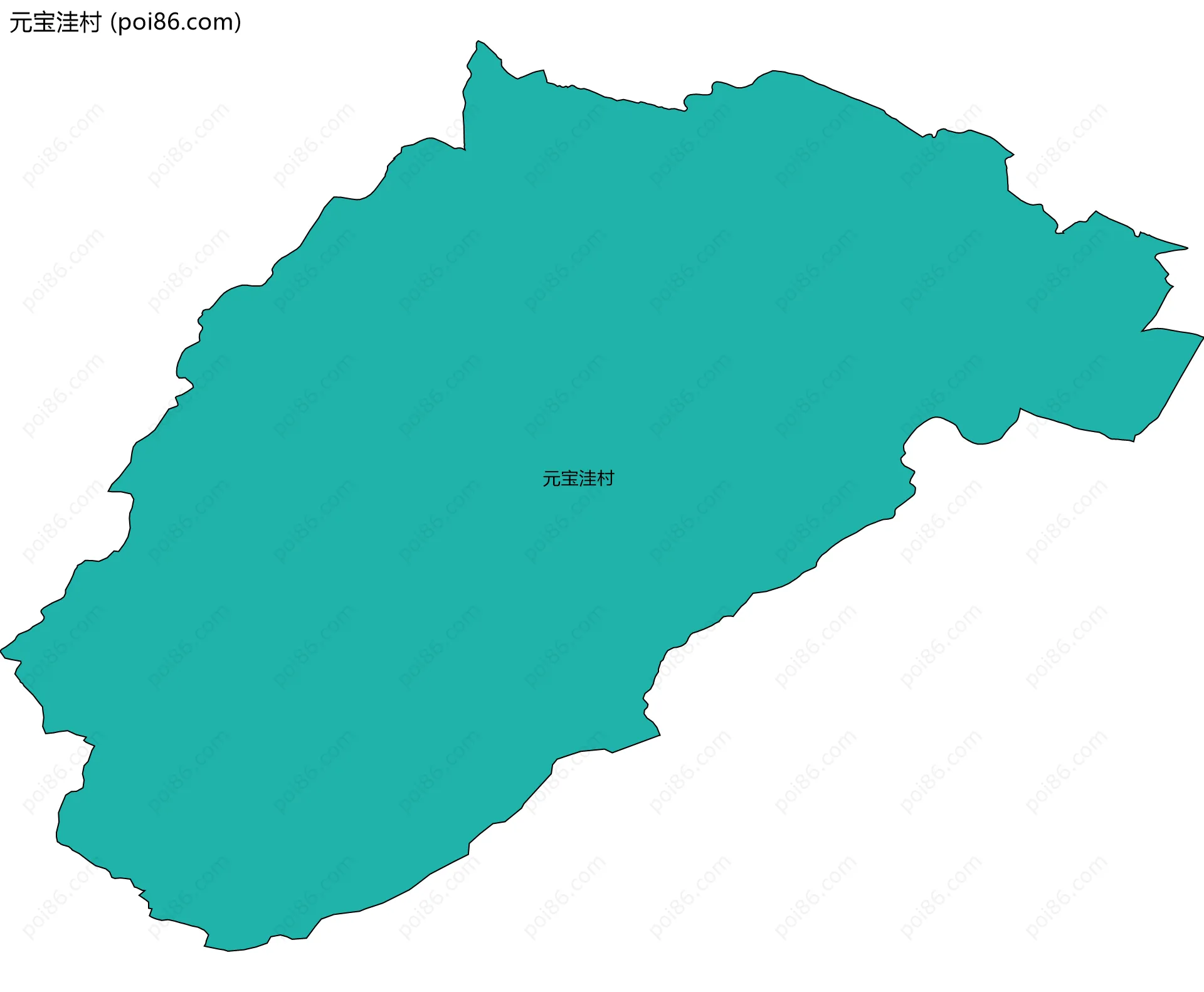 元宝洼村边界地图