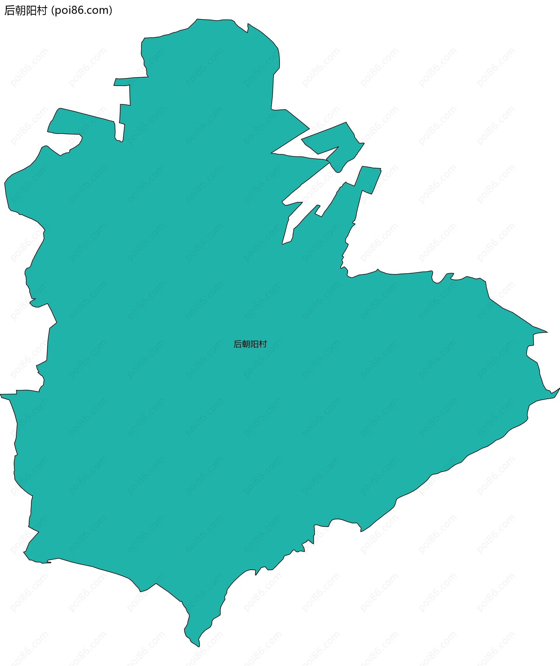 后朝阳村边界地图