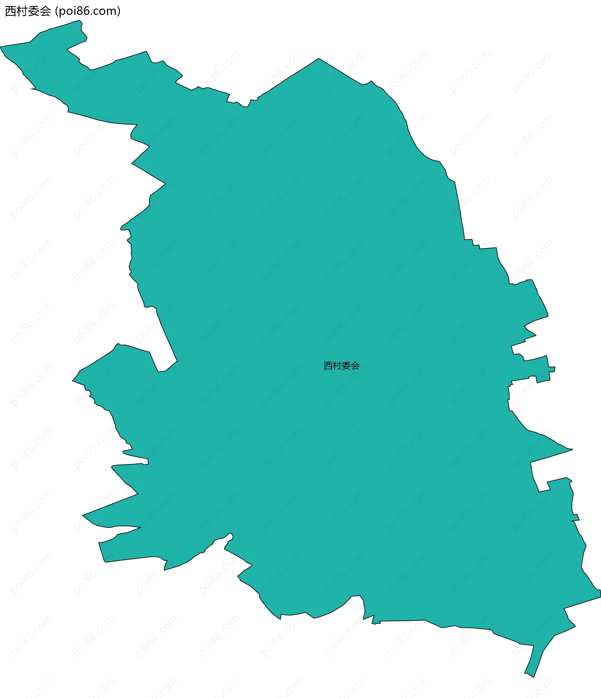 西村委会边界地图