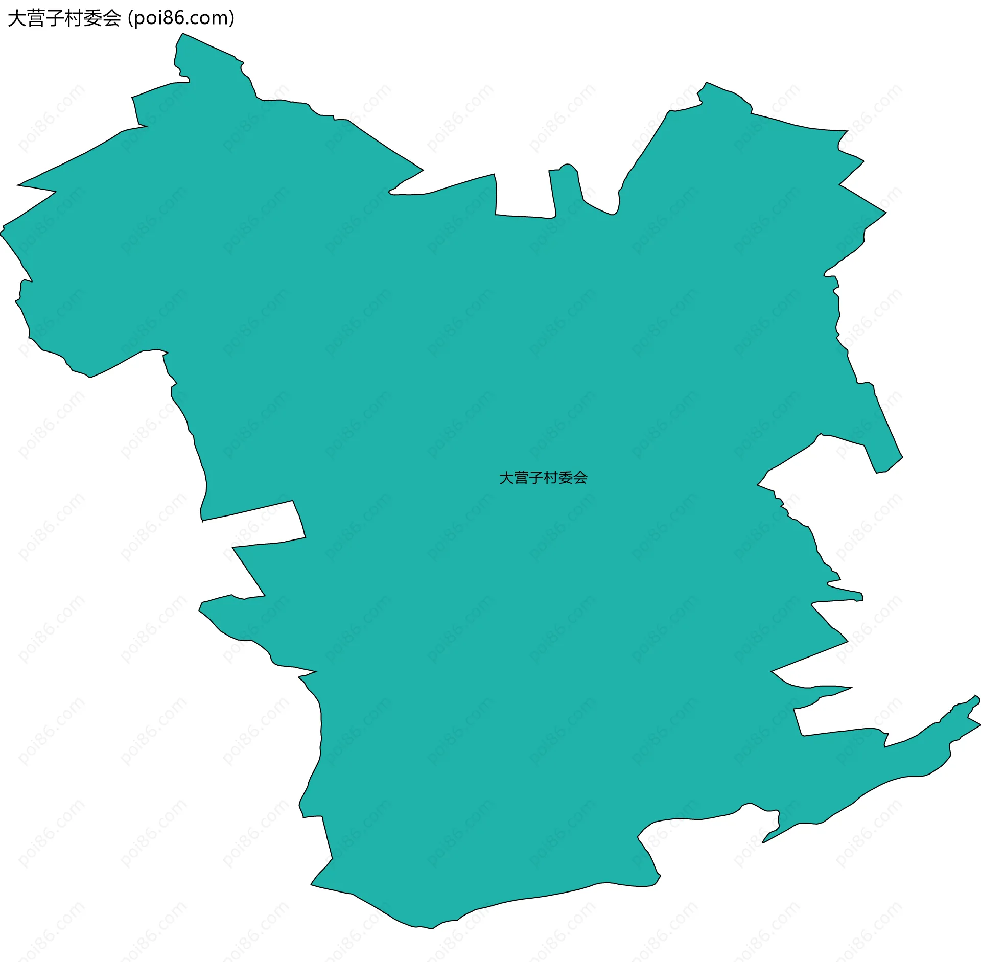 大营子村委会边界地图